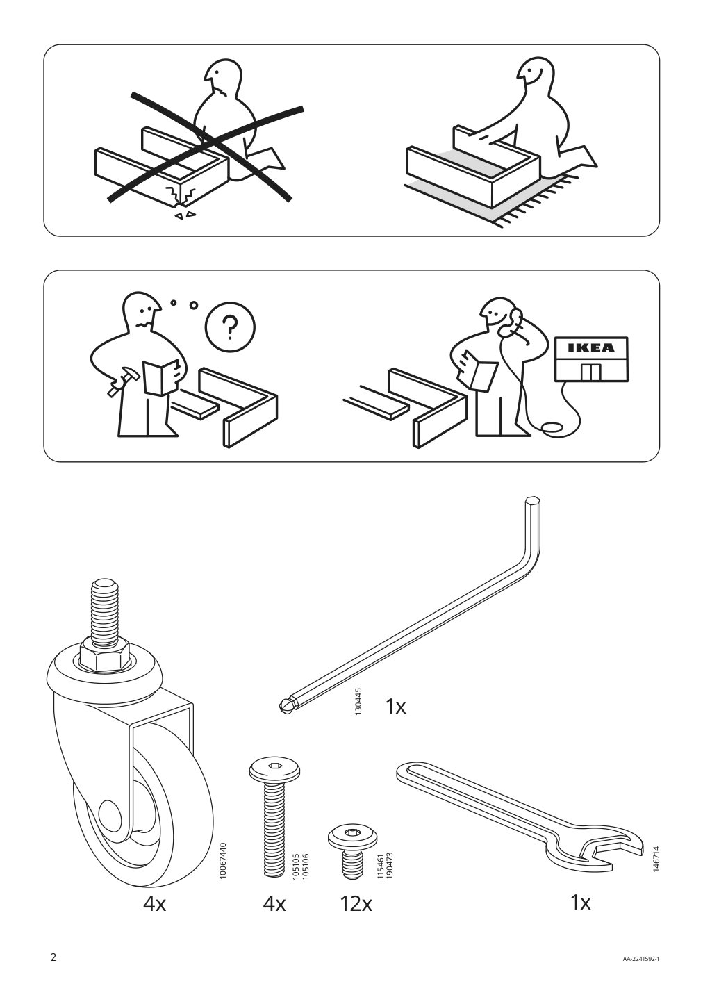 Assembly instructions for IKEA Trotten utility cart white | Page 2 - IKEA TROTTEN utility cart 804.747.64