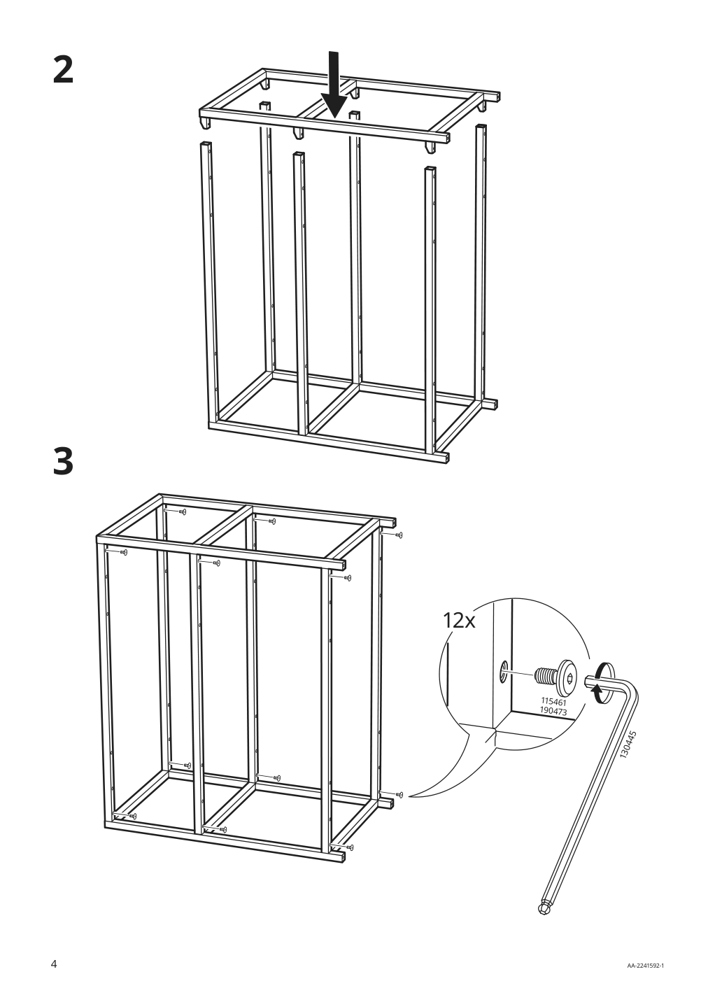 Assembly instructions for IKEA Trotten utility cart white | Page 4 - IKEA TROTTEN utility cart 804.747.64