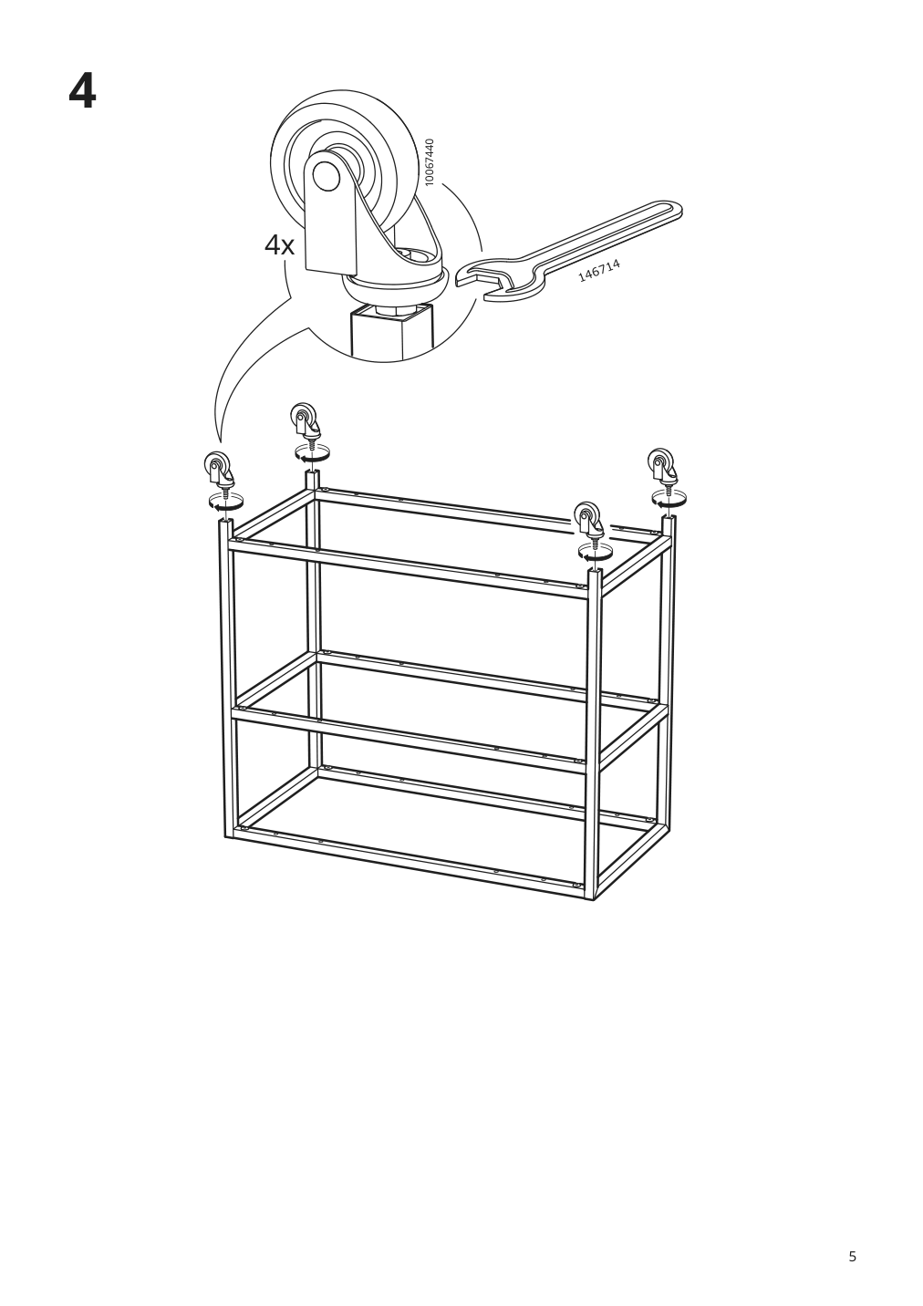 Assembly instructions for IKEA Trotten utility cart white | Page 5 - IKEA TROTTEN utility cart 804.747.64