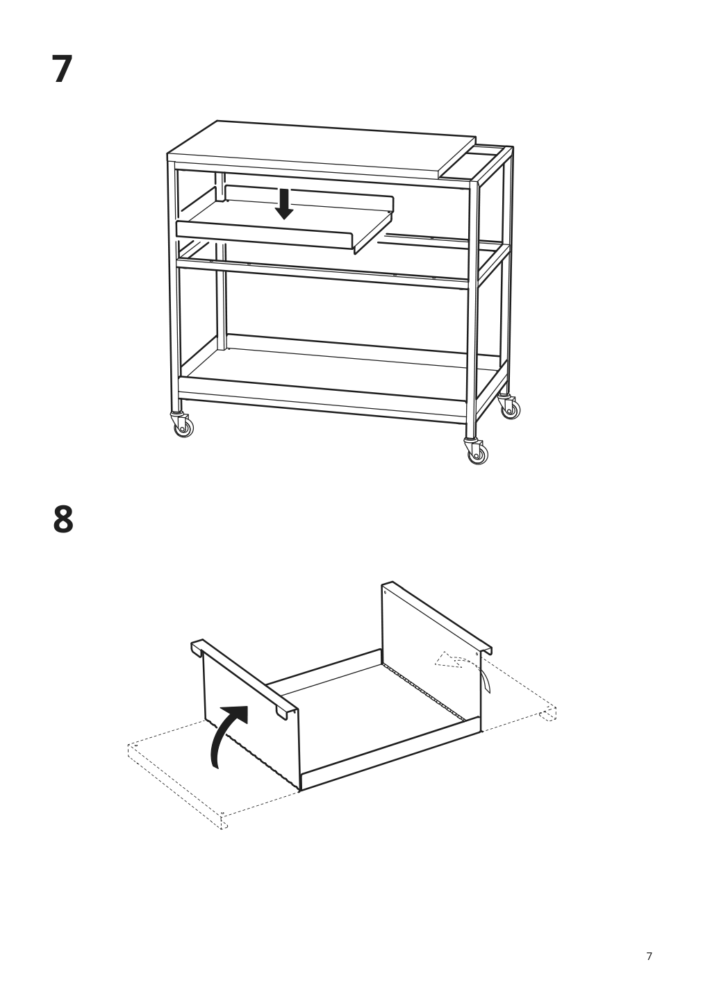 Assembly instructions for IKEA Trotten utility cart white | Page 7 - IKEA TROTTEN utility cart 804.747.64