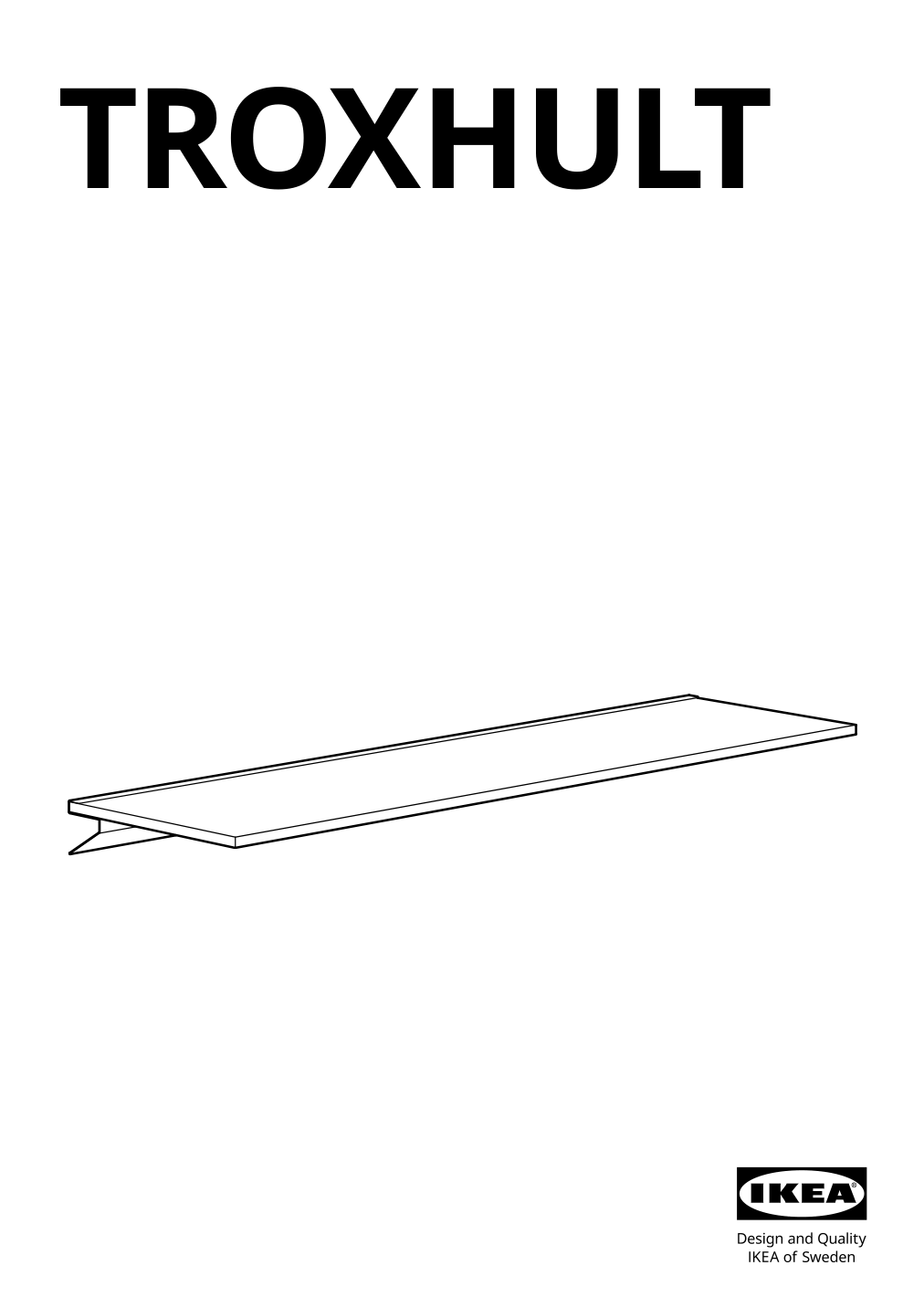 Assembly instructions for IKEA Troxhult wall shelf white | Page 1 - IKEA TROXHULT wall shelf 604.011.27