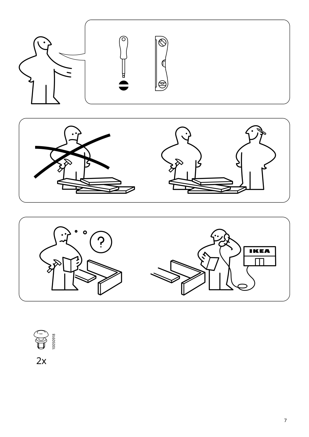 Assembly instructions for IKEA Troxhult wall shelf white | Page 7 - IKEA TROXHULT wall shelf 604.011.27