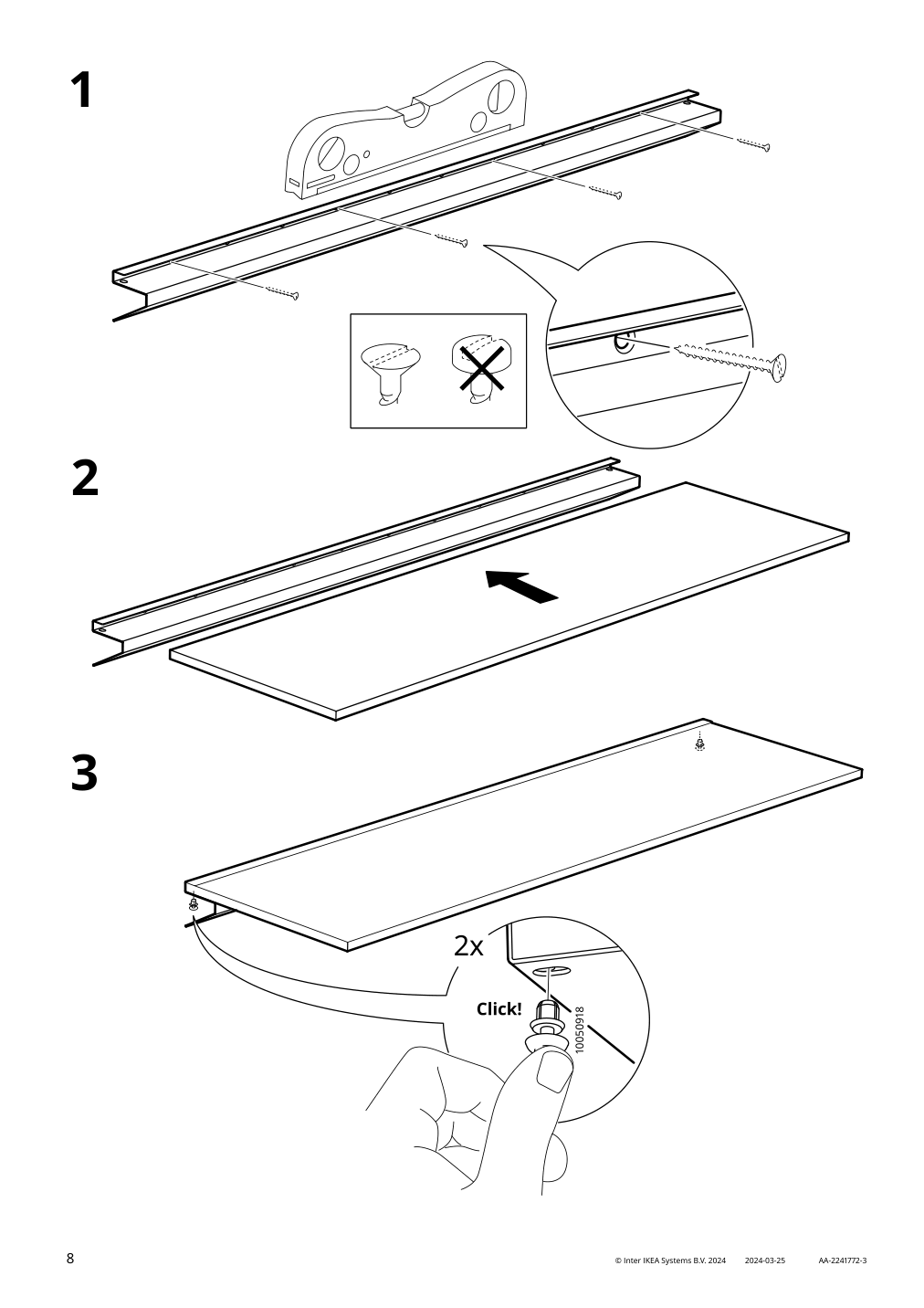 Assembly instructions for IKEA Troxhult wall shelf white | Page 8 - IKEA TROXHULT wall shelf 604.011.27