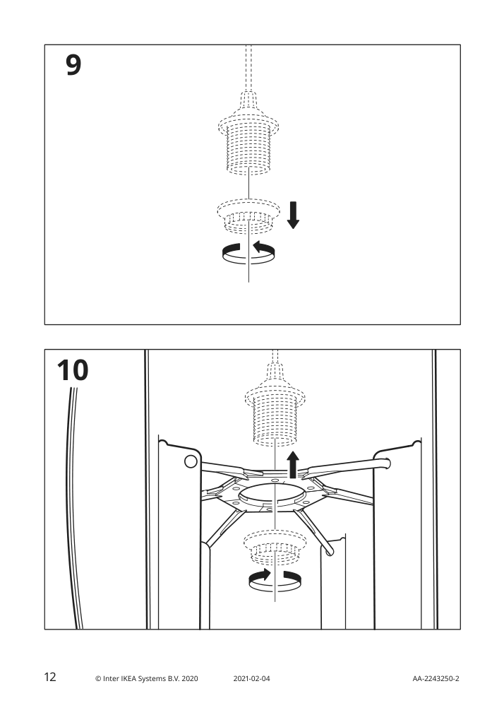 Assembly instructions for IKEA Trubbnate pendant lamp shade white | Page 12 - IKEA TRUBBNATE pendant lamp shade 204.848.17