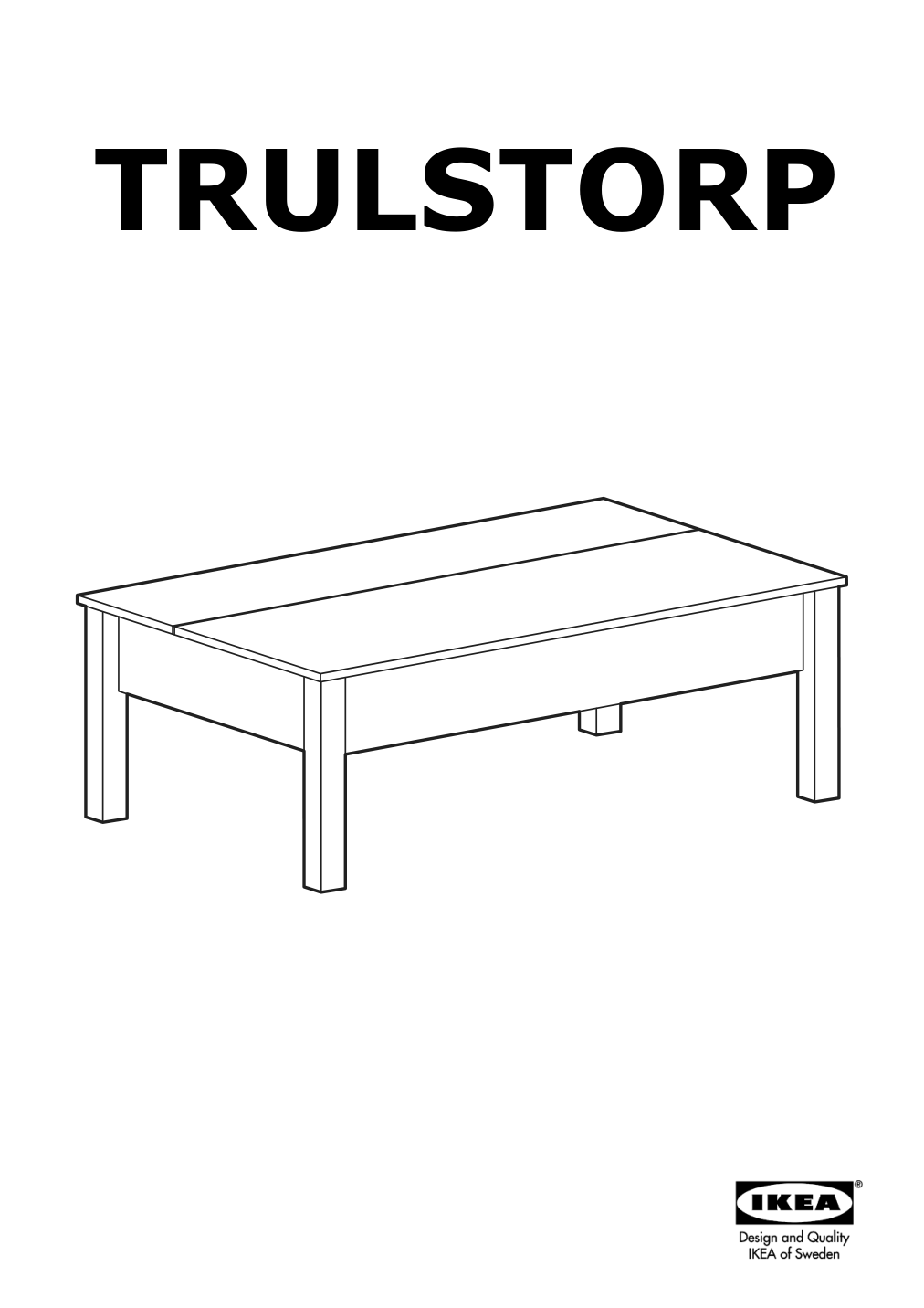 Assembly instructions for IKEA Trulstorp coffee table black brown | Page 1 - IKEA TRULSTORP coffee table 004.002.77