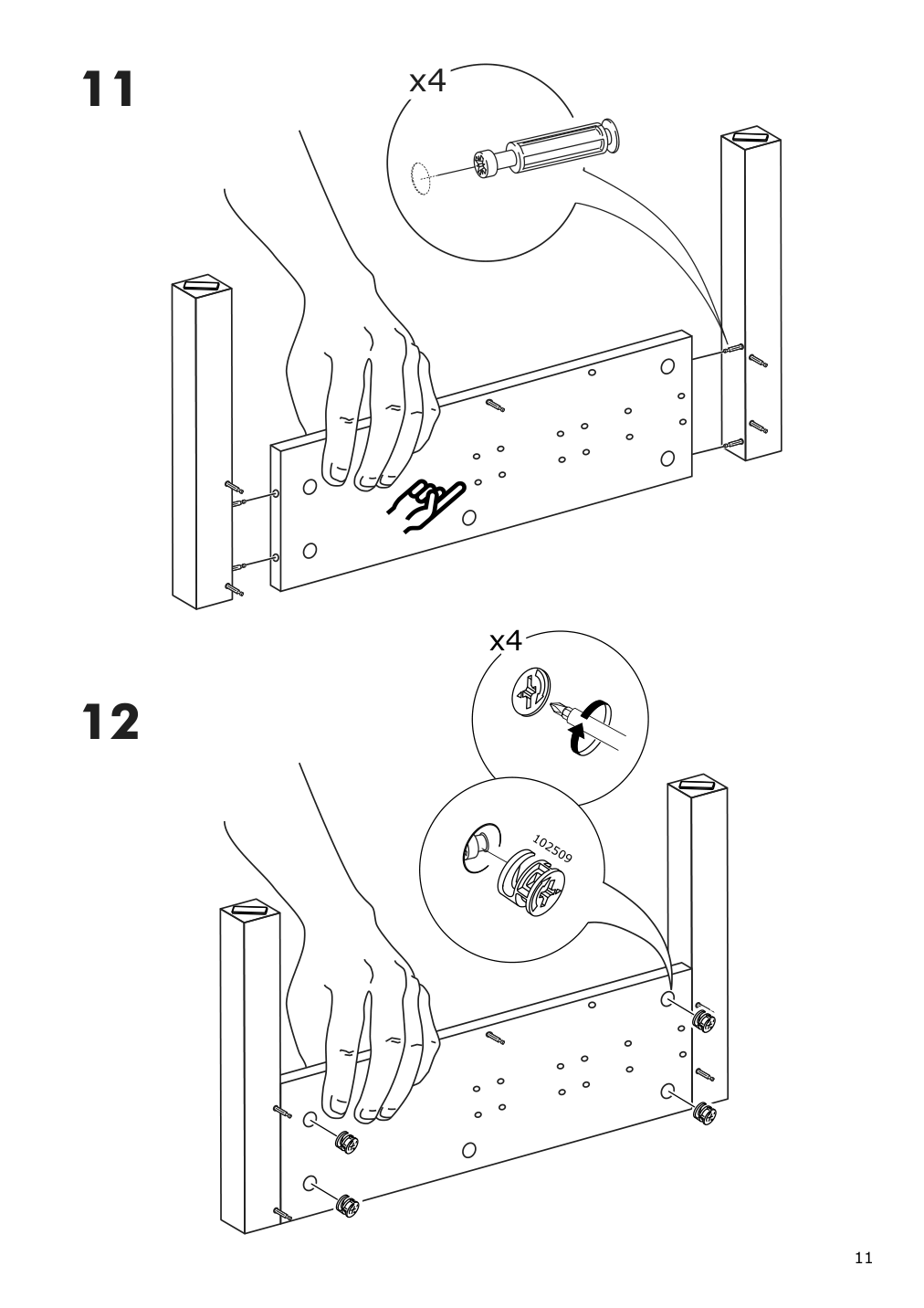 Assembly instructions for IKEA Trulstorp coffee table black brown | Page 11 - IKEA TRULSTORP coffee table 004.002.77