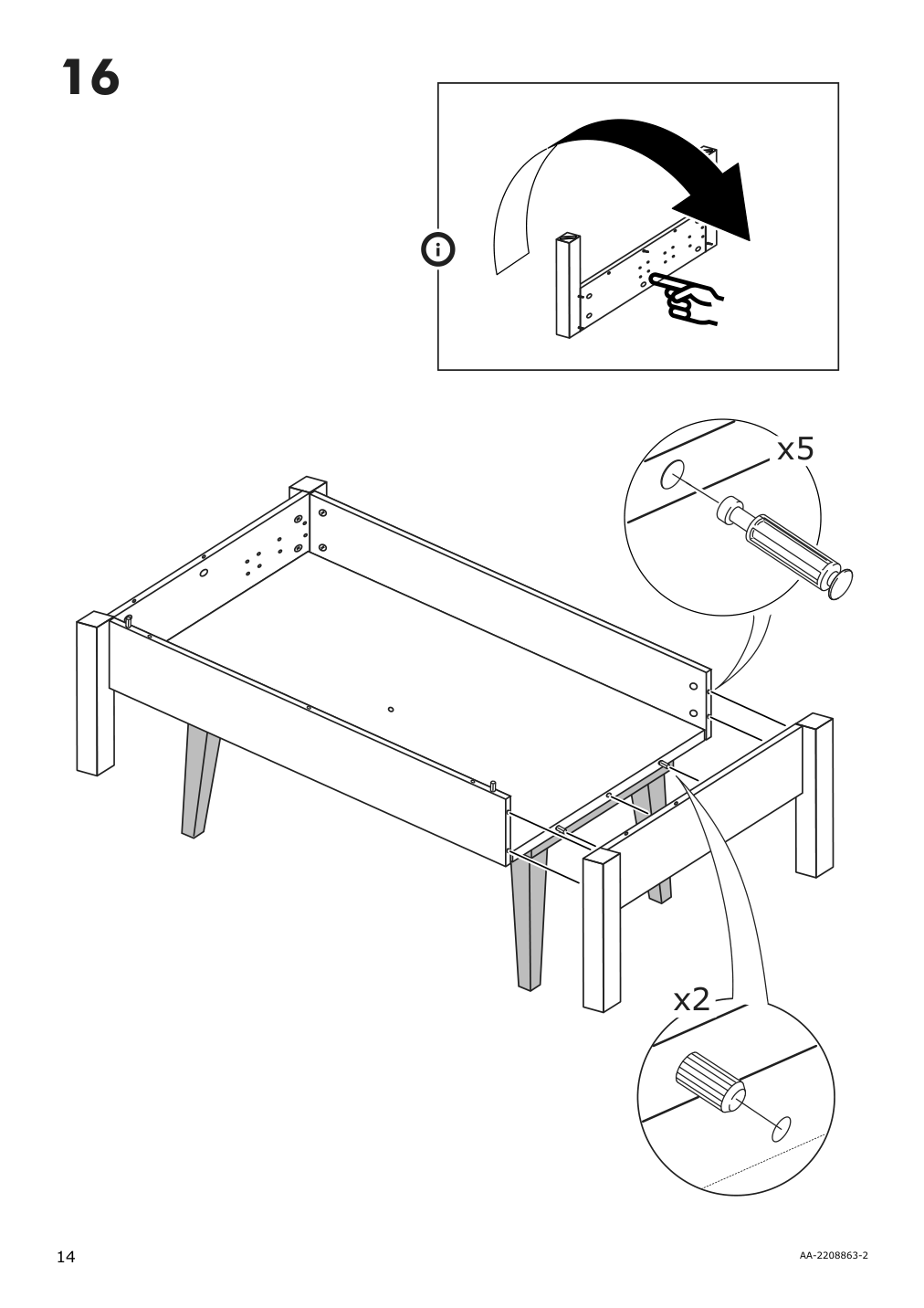 Assembly instructions for IKEA Trulstorp coffee table black brown | Page 14 - IKEA TRULSTORP coffee table 004.002.77