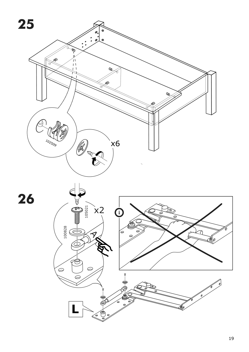 Assembly instructions for IKEA Trulstorp coffee table black brown | Page 19 - IKEA TRULSTORP coffee table 004.002.77