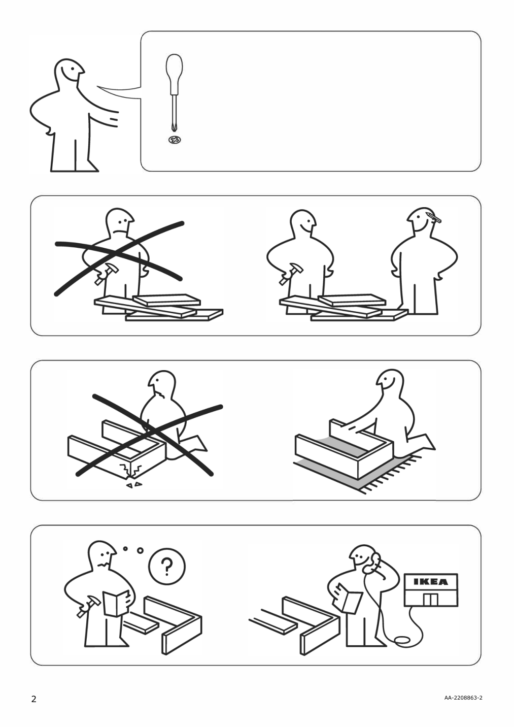 Assembly instructions for IKEA Trulstorp coffee table black brown | Page 2 - IKEA TRULSTORP coffee table 004.002.77