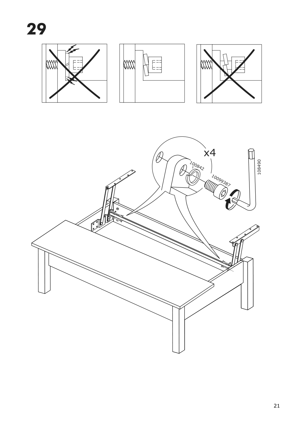 Assembly instructions for IKEA Trulstorp coffee table black brown | Page 21 - IKEA TRULSTORP coffee table 004.002.77