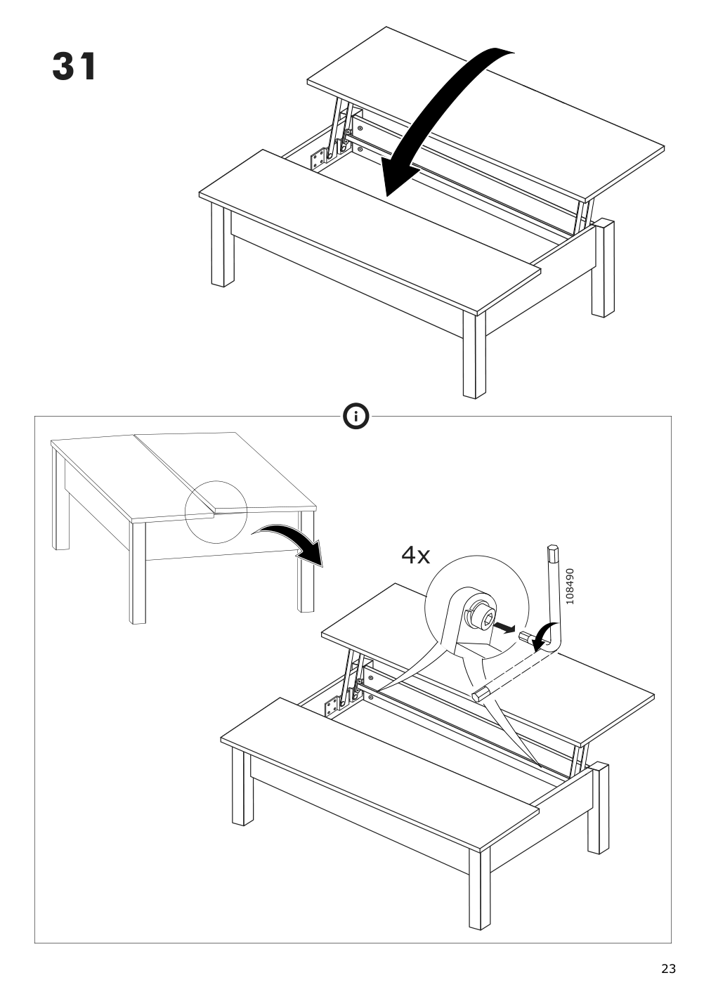 Assembly instructions for IKEA Trulstorp coffee table black brown | Page 23 - IKEA TRULSTORP coffee table 004.002.77