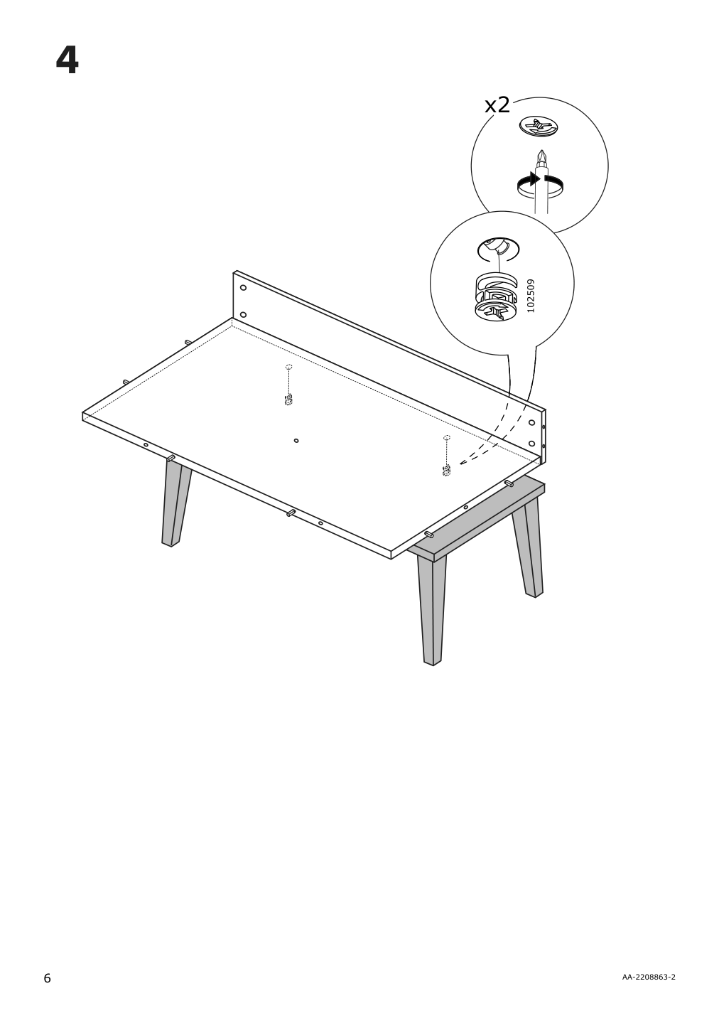 Assembly instructions for IKEA Trulstorp coffee table black brown | Page 6 - IKEA TRULSTORP coffee table 004.002.77