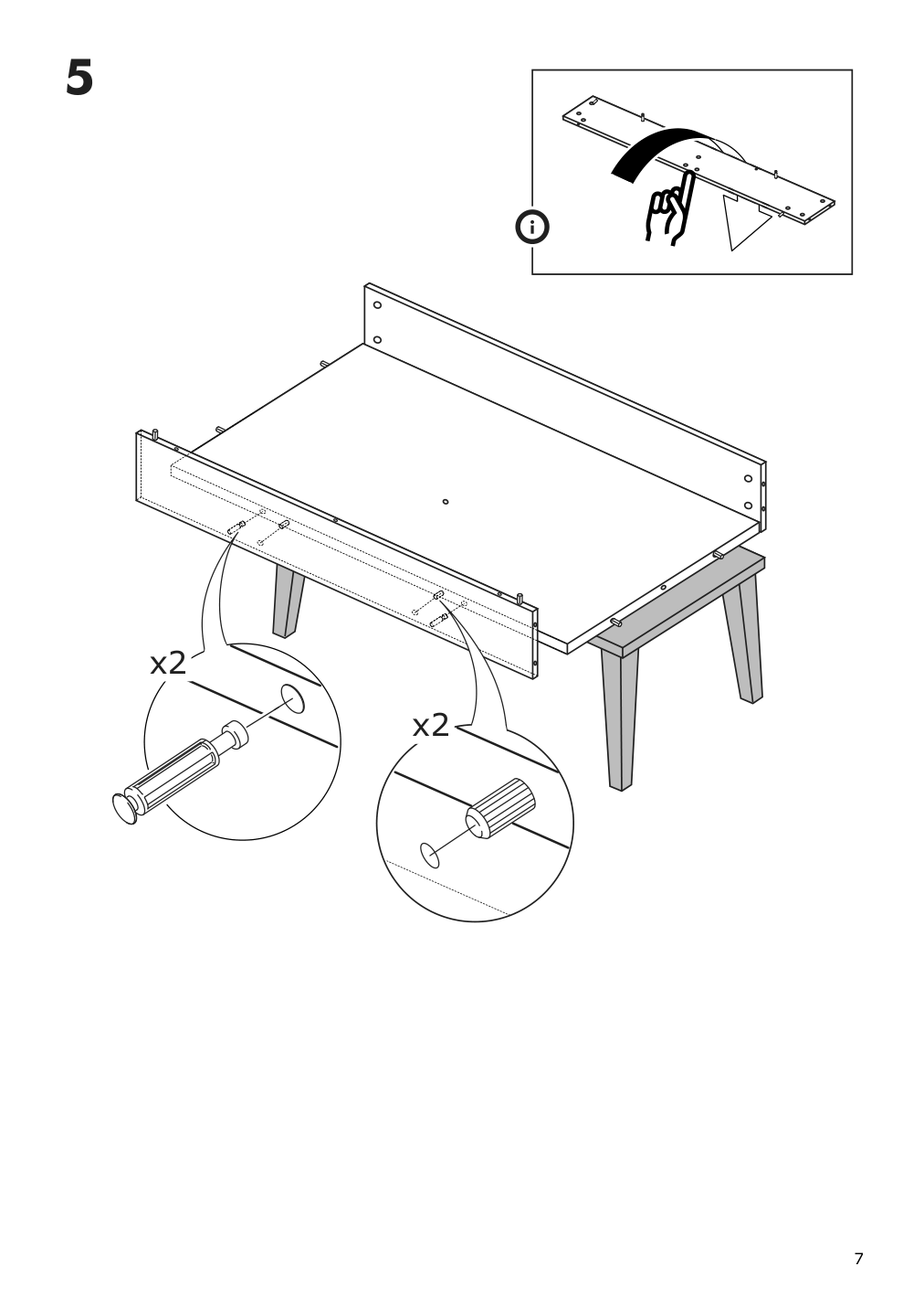 Assembly instructions for IKEA Trulstorp coffee table black brown | Page 7 - IKEA TRULSTORP coffee table 004.002.77