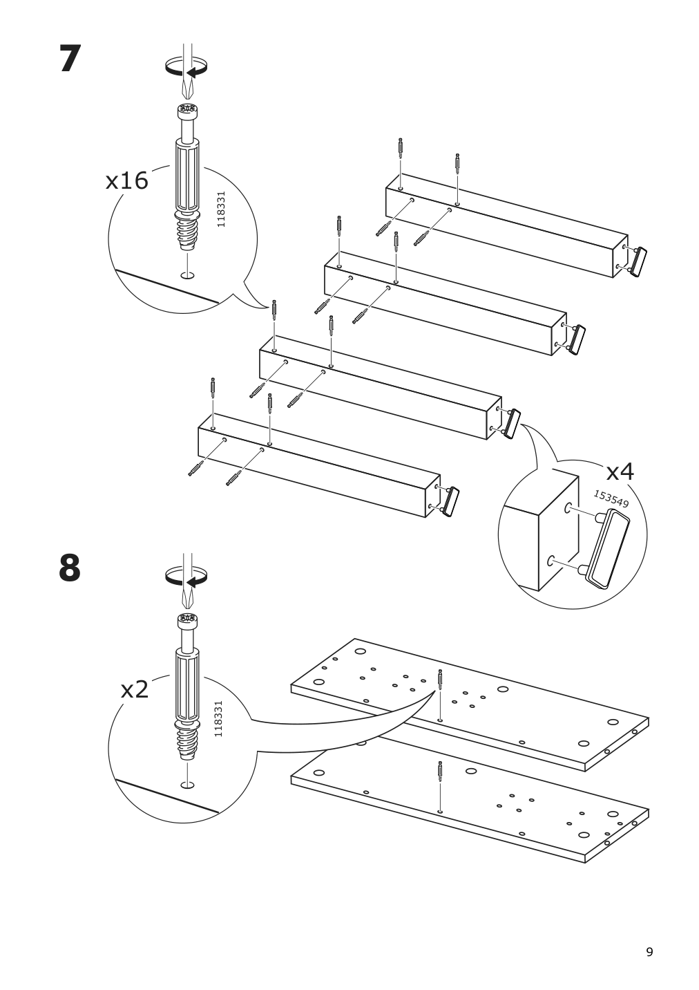 Assembly instructions for IKEA Trulstorp coffee table black brown | Page 9 - IKEA TRULSTORP coffee table 004.002.77