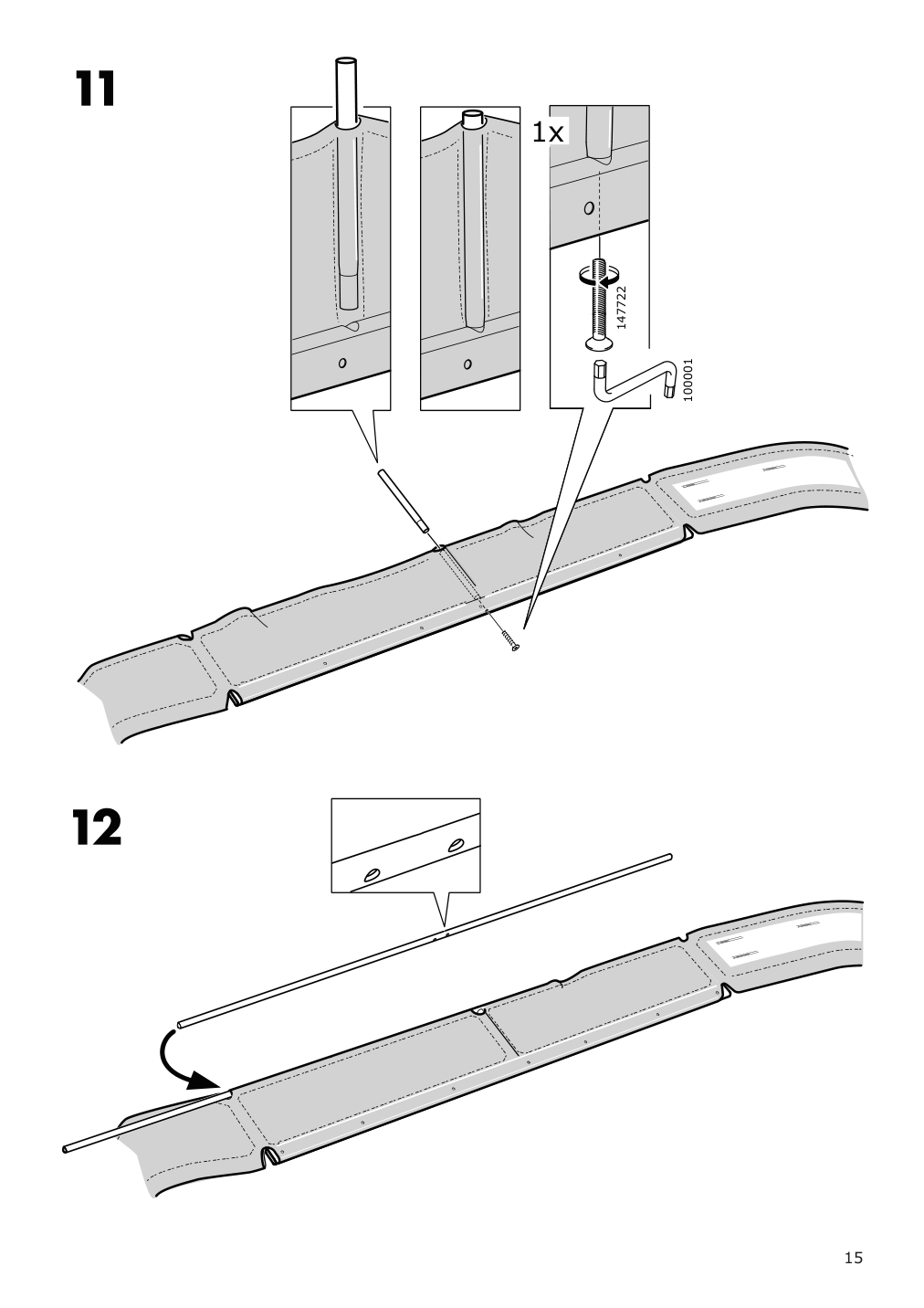 Assembly instructions for IKEA Tuffing bunk bed frame dark gray | Page 15 - IKEA TUFFING bunk bed frame 002.392.33