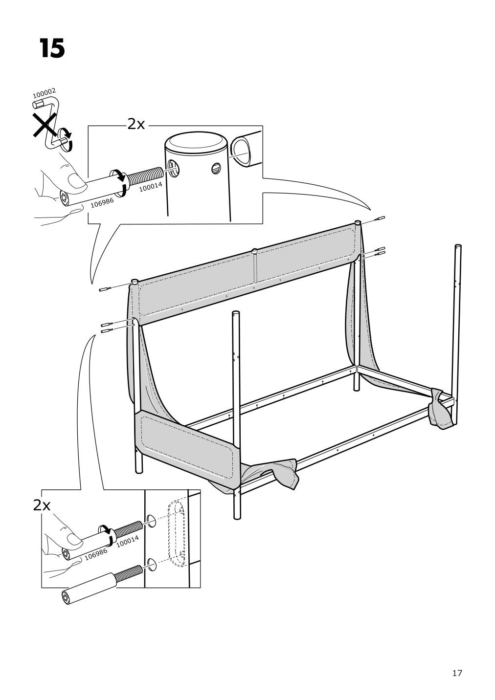 Assembly instructions for IKEA Tuffing bunk bed frame dark gray | Page 17 - IKEA TUFFING bunk bed frame 002.392.33