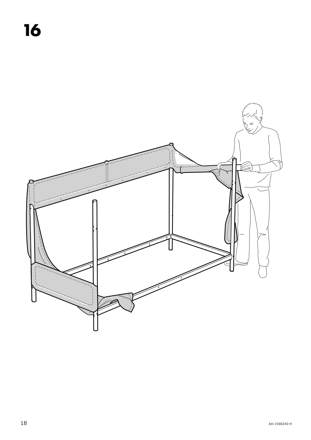 Assembly instructions for IKEA Tuffing bunk bed frame dark gray | Page 18 - IKEA TUFFING bunk bed frame 002.392.33