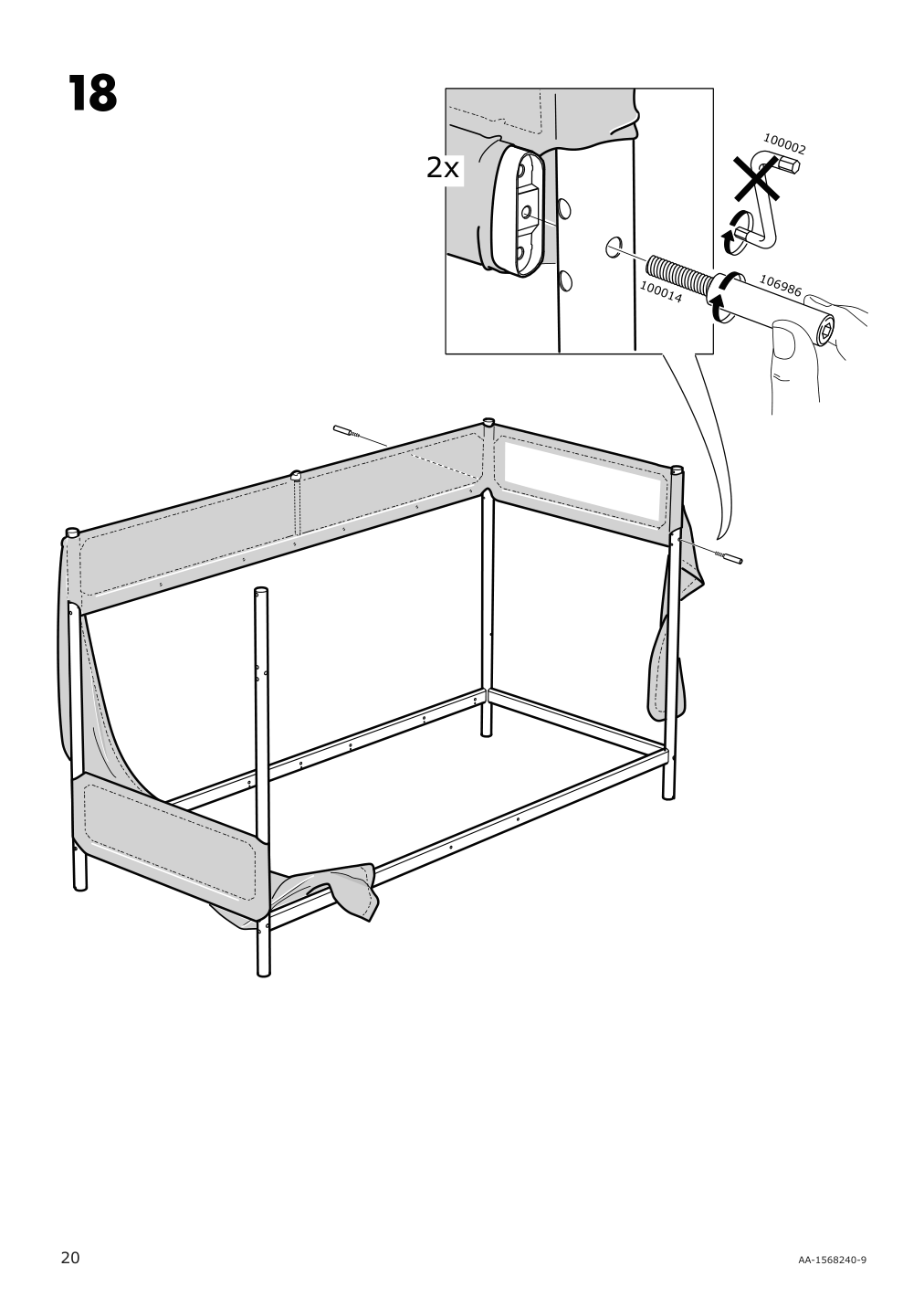 Assembly instructions for IKEA Tuffing bunk bed frame dark gray | Page 20 - IKEA TUFFING bunk bed frame 002.392.33