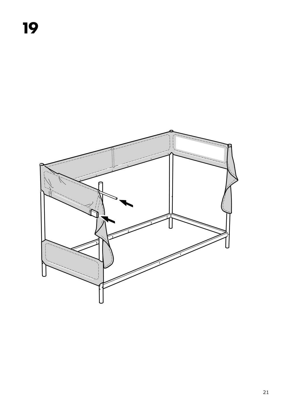 Assembly instructions for IKEA Tuffing bunk bed frame dark gray | Page 21 - IKEA TUFFING bunk bed frame 002.392.33