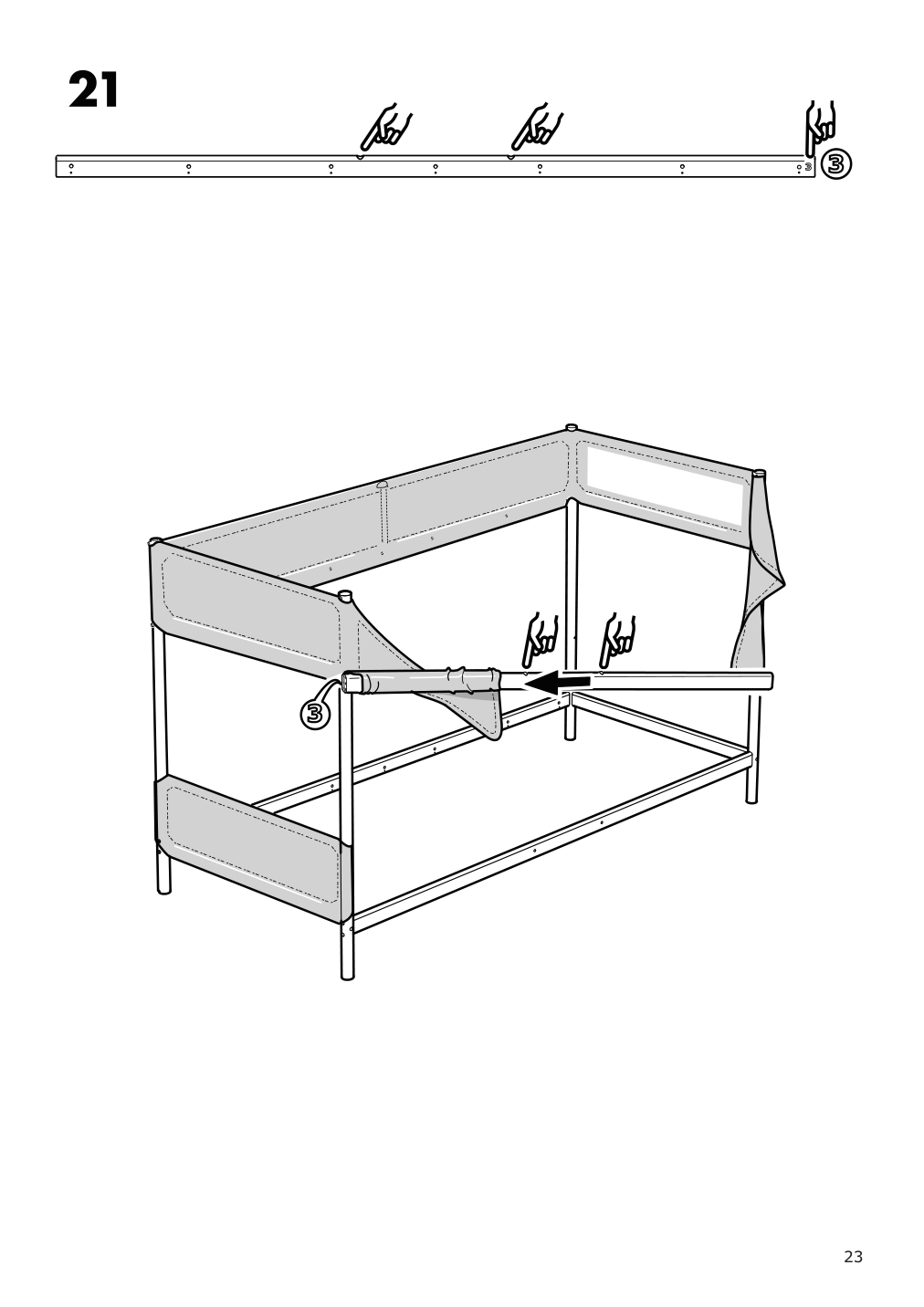 Assembly instructions for IKEA Tuffing bunk bed frame dark gray | Page 23 - IKEA TUFFING bunk bed frame 002.392.33