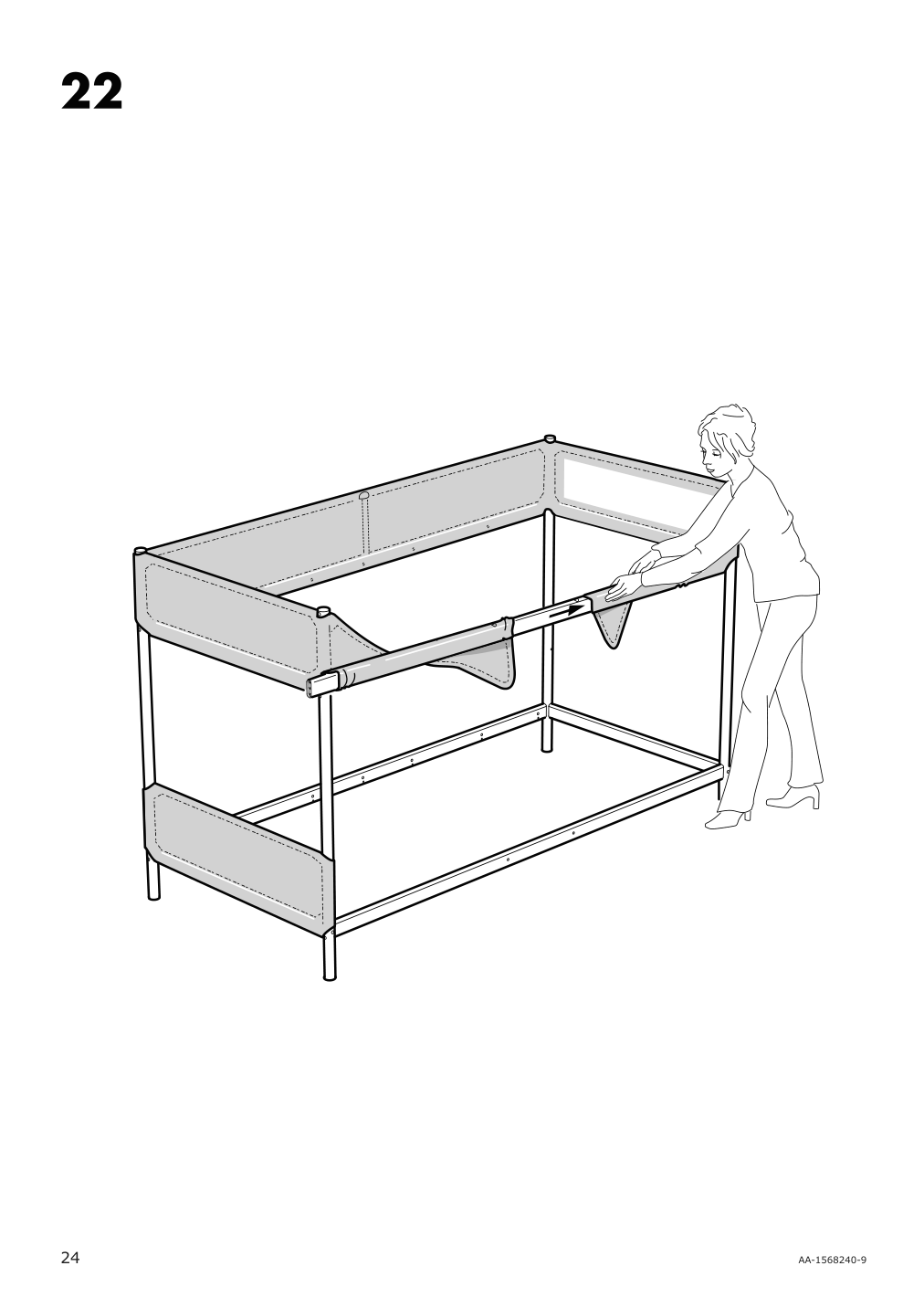 Assembly instructions for IKEA Tuffing bunk bed frame dark gray | Page 24 - IKEA TUFFING bunk bed frame 002.392.33