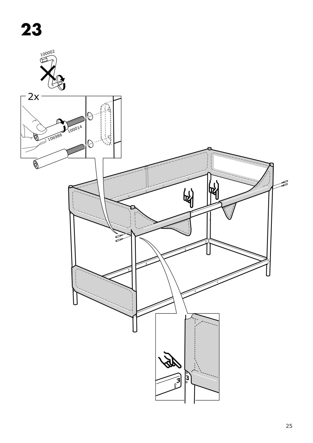 Assembly instructions for IKEA Tuffing bunk bed frame dark gray | Page 25 - IKEA TUFFING bunk bed frame 002.392.33