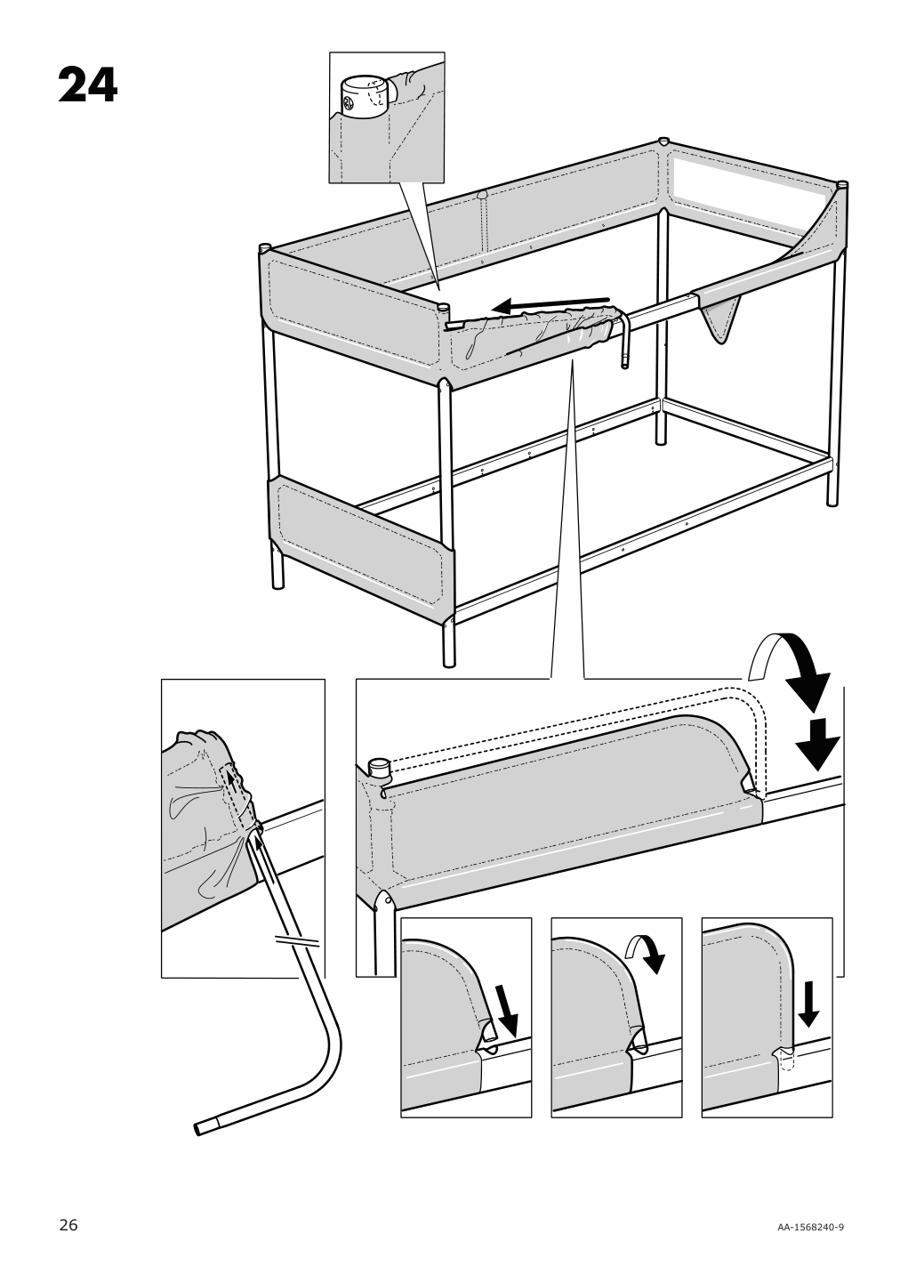 Assembly instructions for IKEA Tuffing bunk bed frame dark gray | Page 26 - IKEA TUFFING bunk bed frame 002.392.33