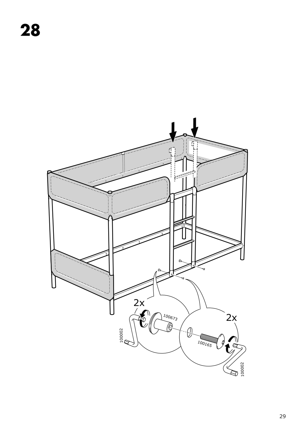 Assembly instructions for IKEA Tuffing bunk bed frame dark gray | Page 29 - IKEA TUFFING bunk bed frame 002.392.33