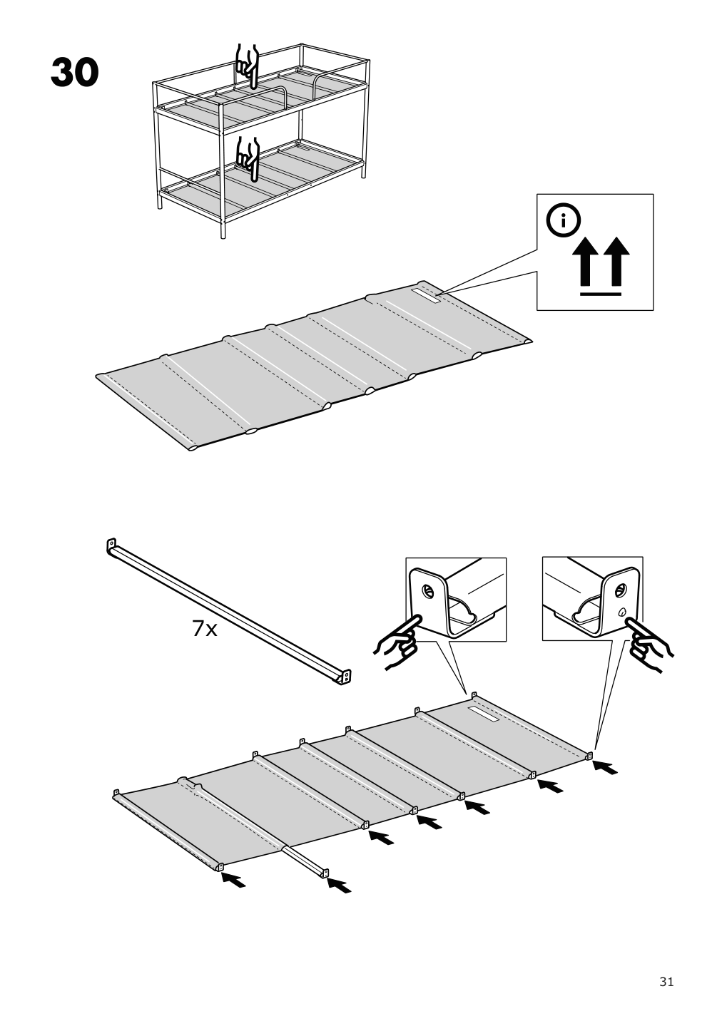 Assembly instructions for IKEA Tuffing bunk bed frame dark gray | Page 31 - IKEA TUFFING bunk bed frame 002.392.33