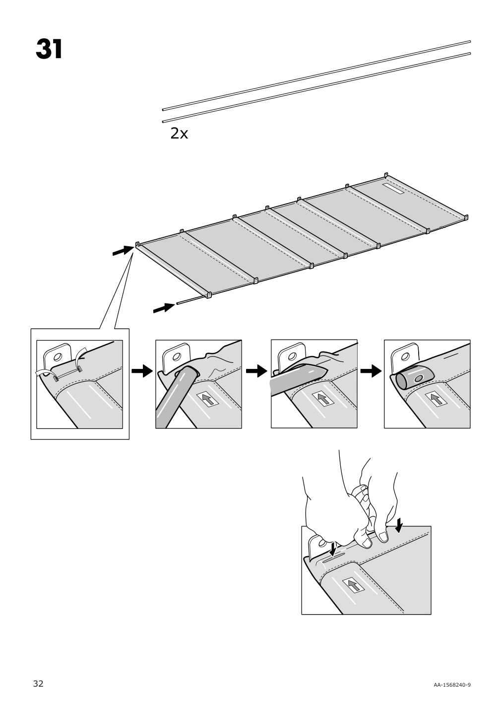 Assembly instructions for IKEA Tuffing bunk bed frame dark gray | Page 32 - IKEA TUFFING bunk bed frame 002.392.33