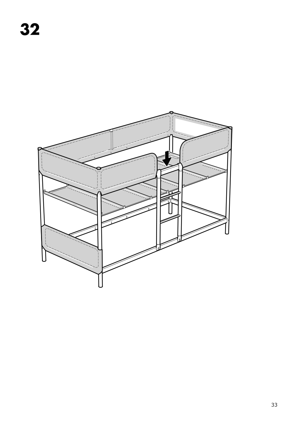 Assembly instructions for IKEA Tuffing bunk bed frame dark gray | Page 33 - IKEA TUFFING bunk bed frame 002.392.33