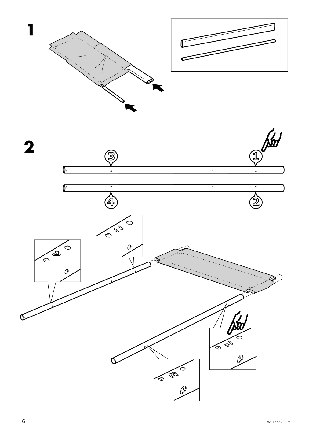 Assembly instructions for IKEA Tuffing bunk bed frame dark gray | Page 6 - IKEA TUFFING bunk bed frame 002.392.33