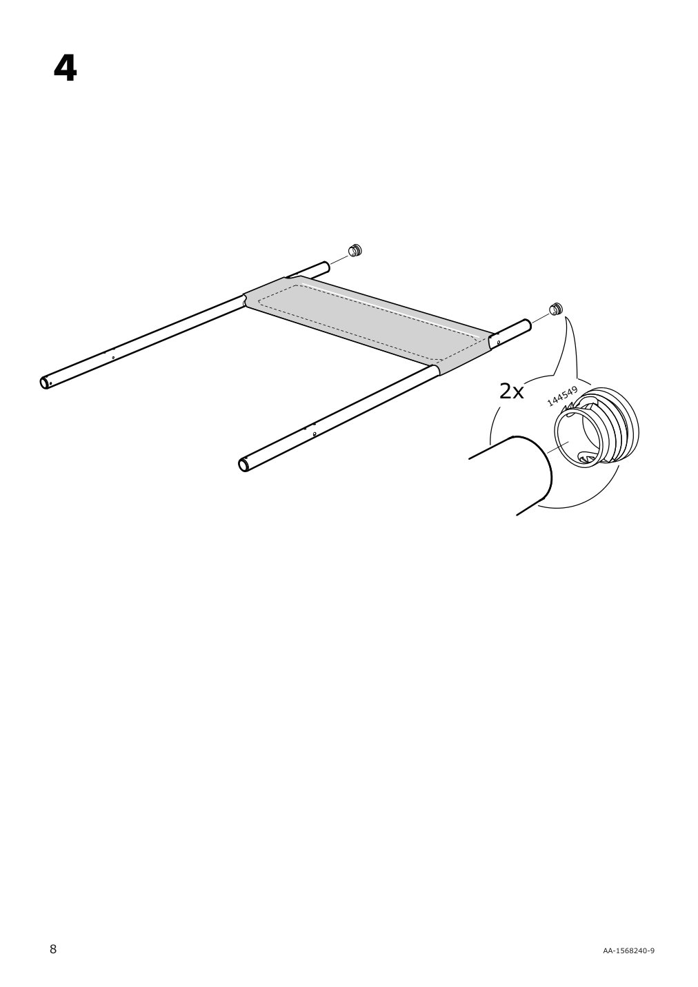 Assembly instructions for IKEA Tuffing bunk bed frame dark gray | Page 8 - IKEA TUFFING bunk bed frame 002.392.33