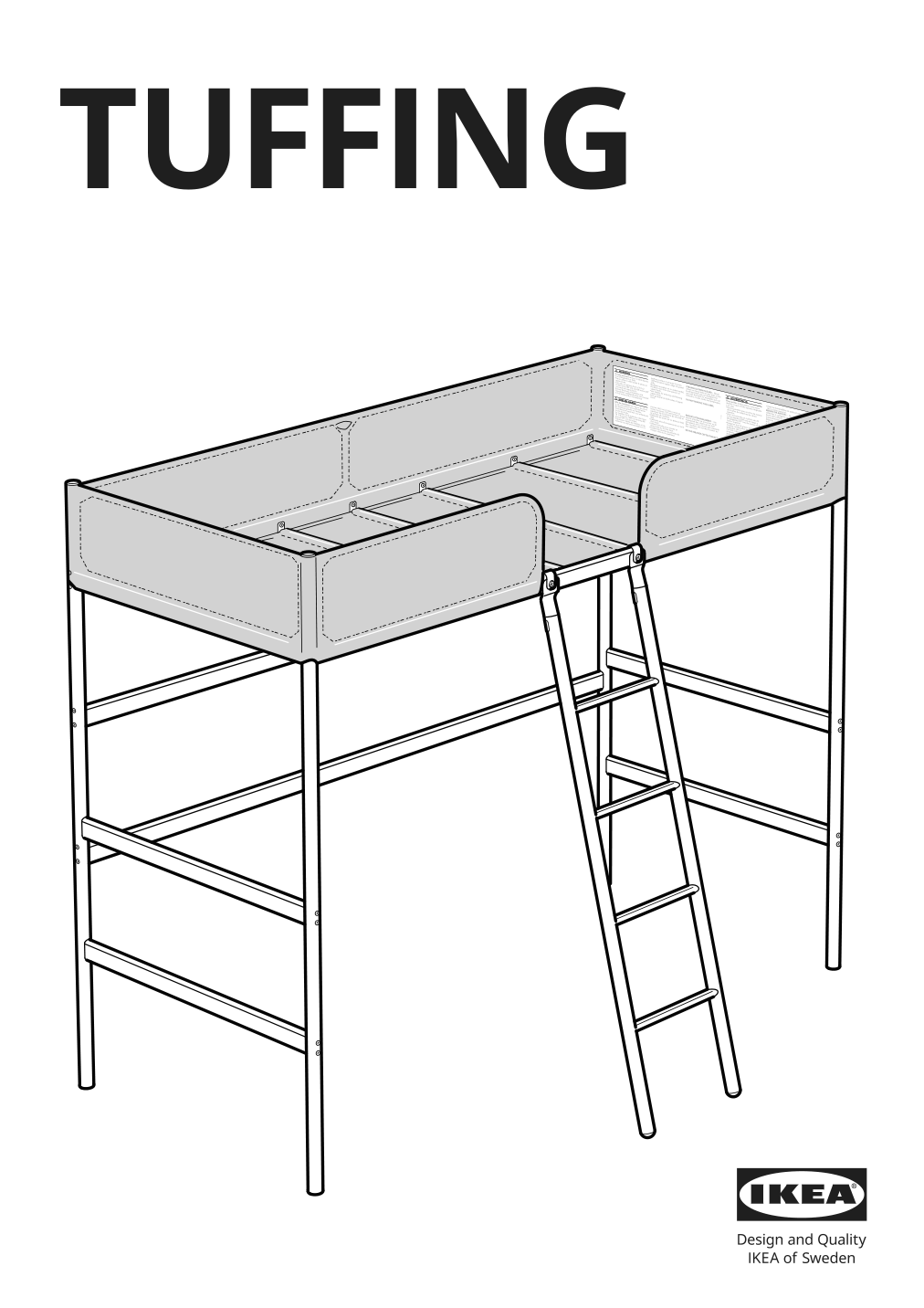 Assembly instructions for IKEA Tuffing loft bed frame dark gray | Page 1 - IKEA TUFFING loft bed frame 902.994.49