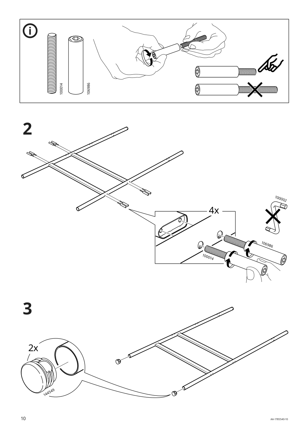 Assembly instructions for IKEA Tuffing loft bed frame dark gray | Page 10 - IKEA TUFFING loft bed frame 902.994.49