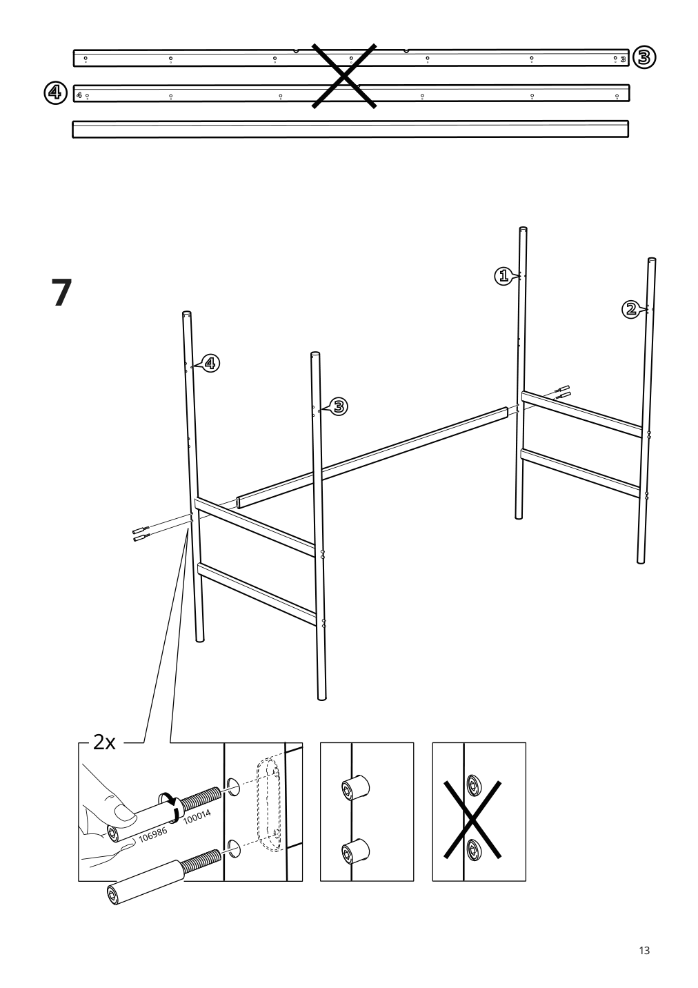 Assembly instructions for IKEA Tuffing loft bed frame dark gray | Page 13 - IKEA TUFFING loft bed frame 902.994.49