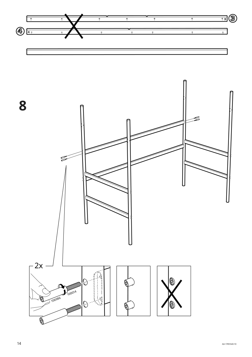 Assembly instructions for IKEA Tuffing loft bed frame dark gray | Page 14 - IKEA TUFFING loft bed frame 902.994.49