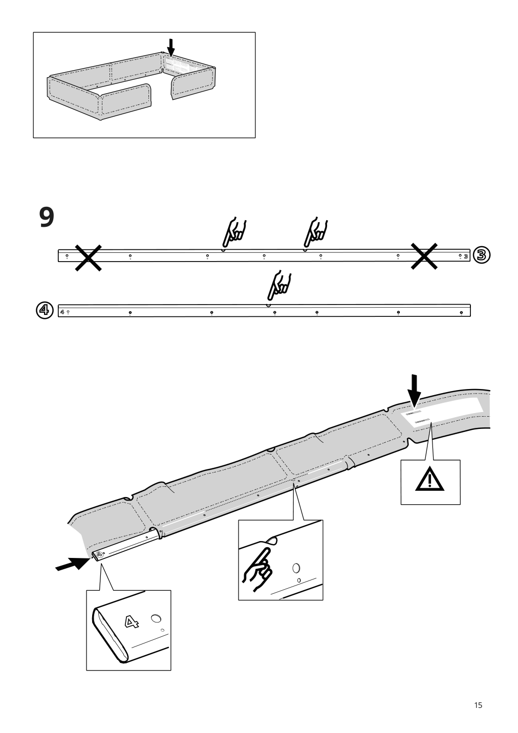 Assembly instructions for IKEA Tuffing loft bed frame dark gray | Page 15 - IKEA TUFFING loft bed frame 902.994.49