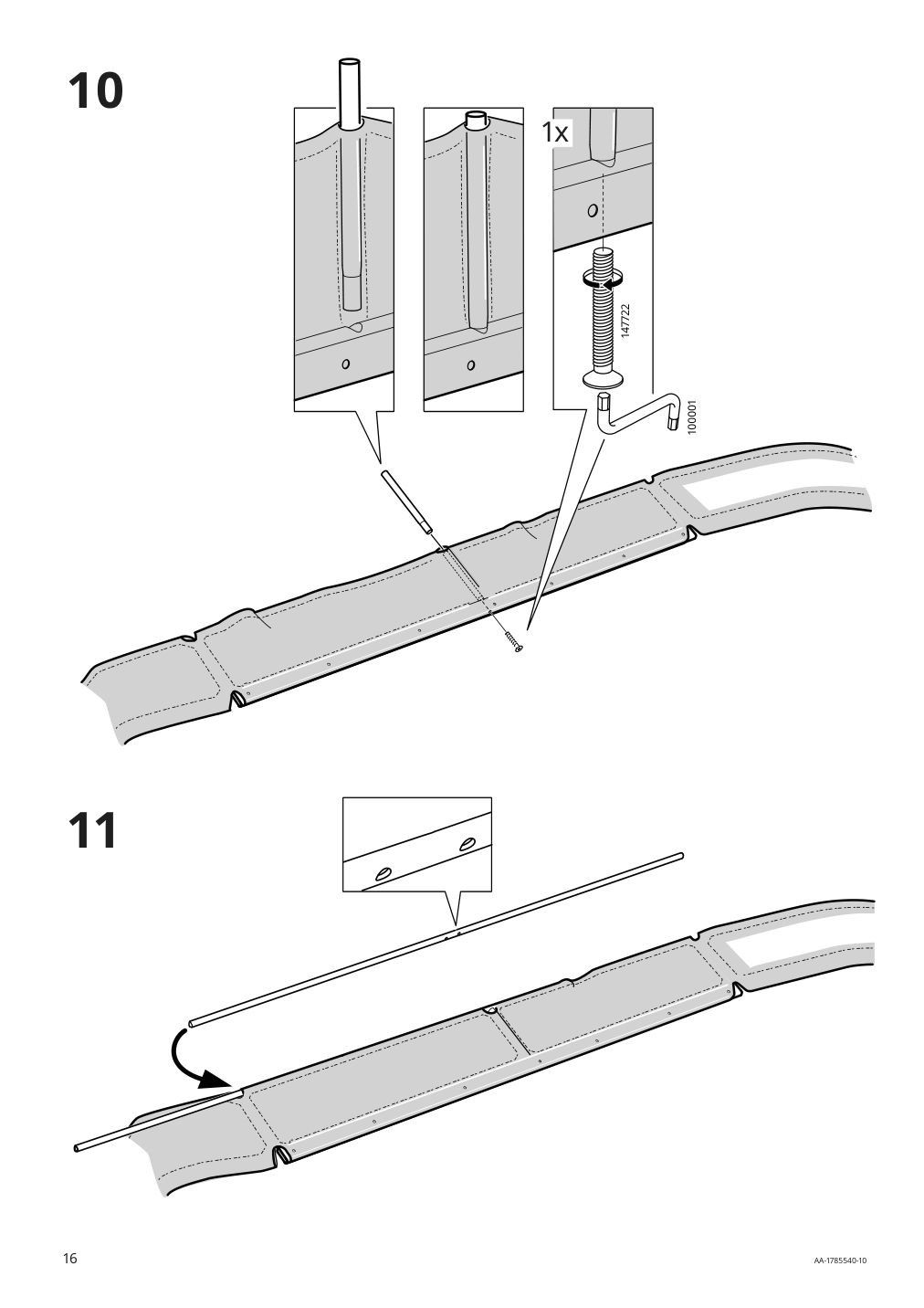 Assembly instructions for IKEA Tuffing loft bed frame dark gray | Page 16 - IKEA TUFFING loft bed frame 902.994.49