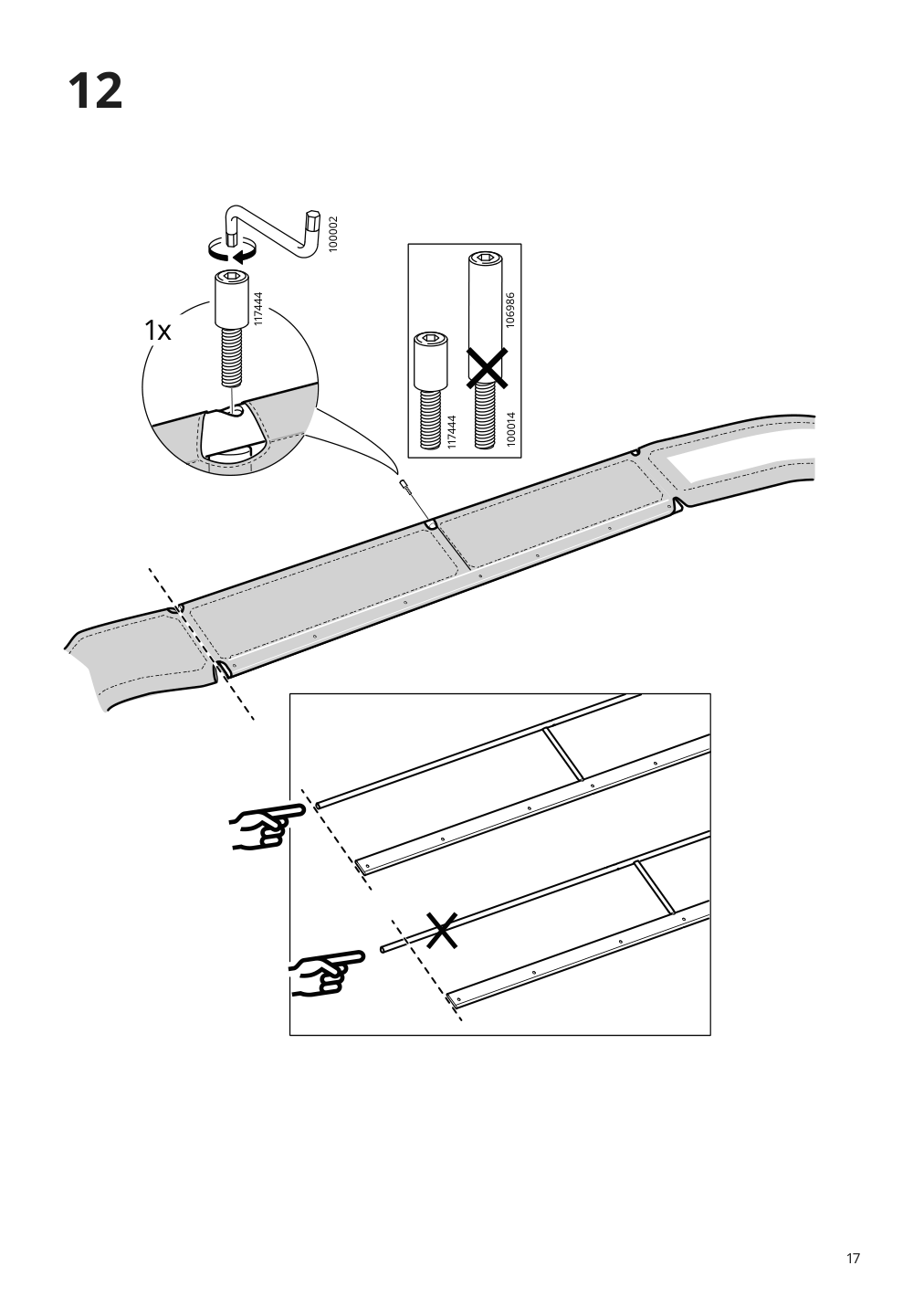 Assembly instructions for IKEA Tuffing loft bed frame dark gray | Page 17 - IKEA TUFFING loft bed frame 902.994.49