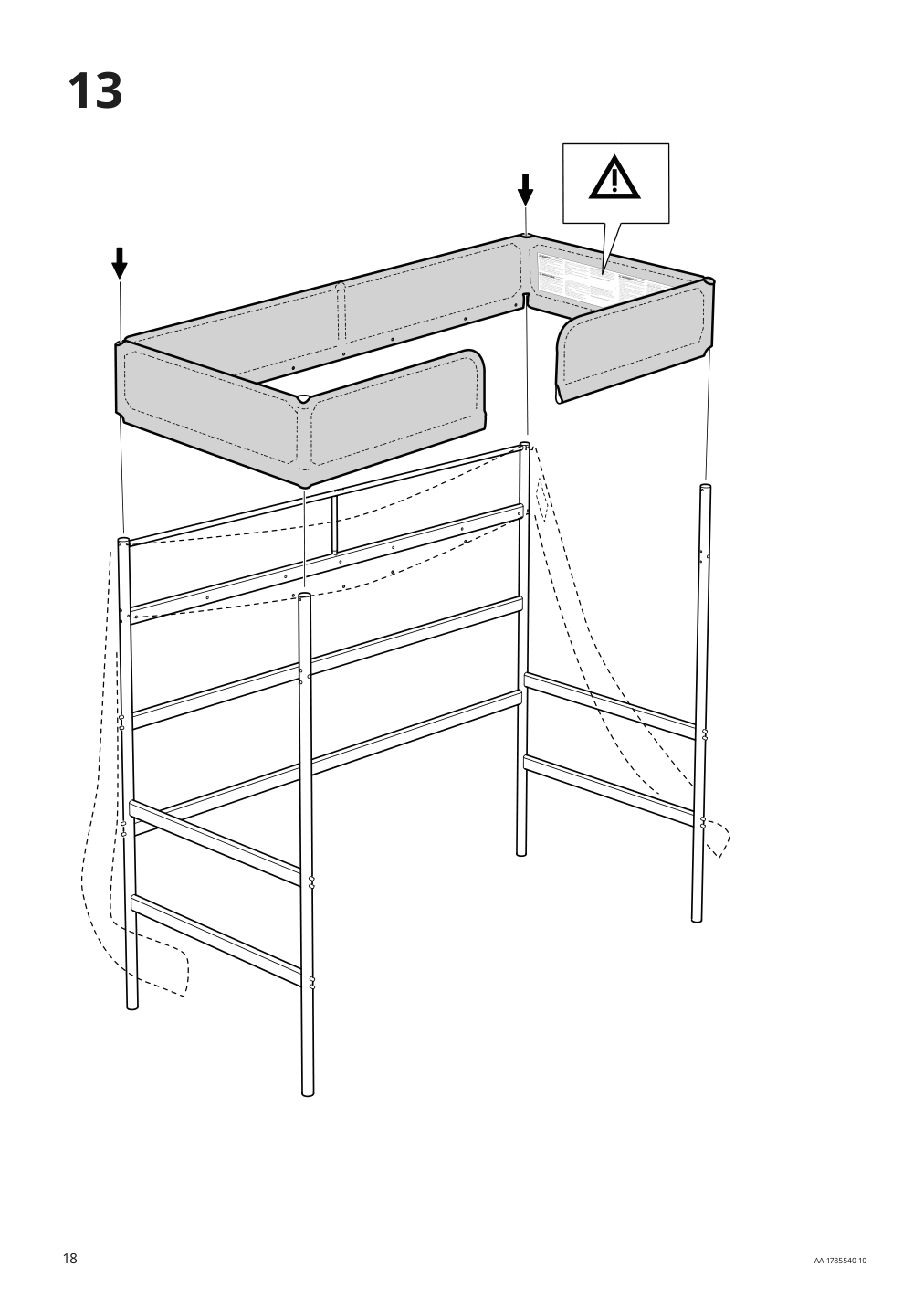 Assembly instructions for IKEA Tuffing loft bed frame dark gray | Page 18 - IKEA TUFFING loft bed frame 902.994.49