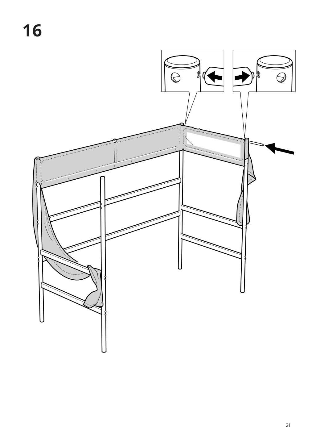 Assembly instructions for IKEA Tuffing loft bed frame dark gray | Page 21 - IKEA TUFFING loft bed frame 902.994.49