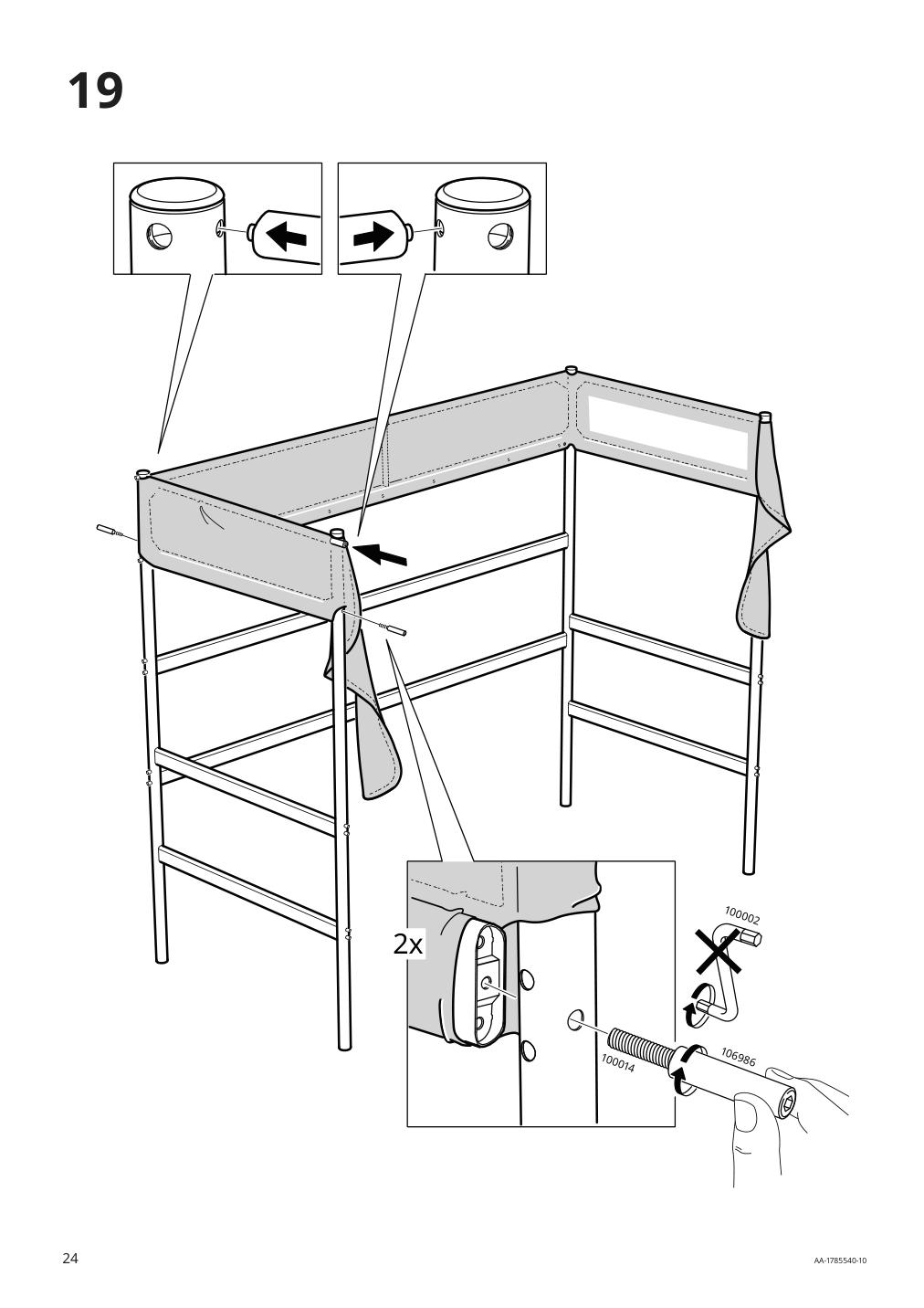 Assembly instructions for IKEA Tuffing loft bed frame dark gray | Page 24 - IKEA TUFFING loft bed frame 902.994.49