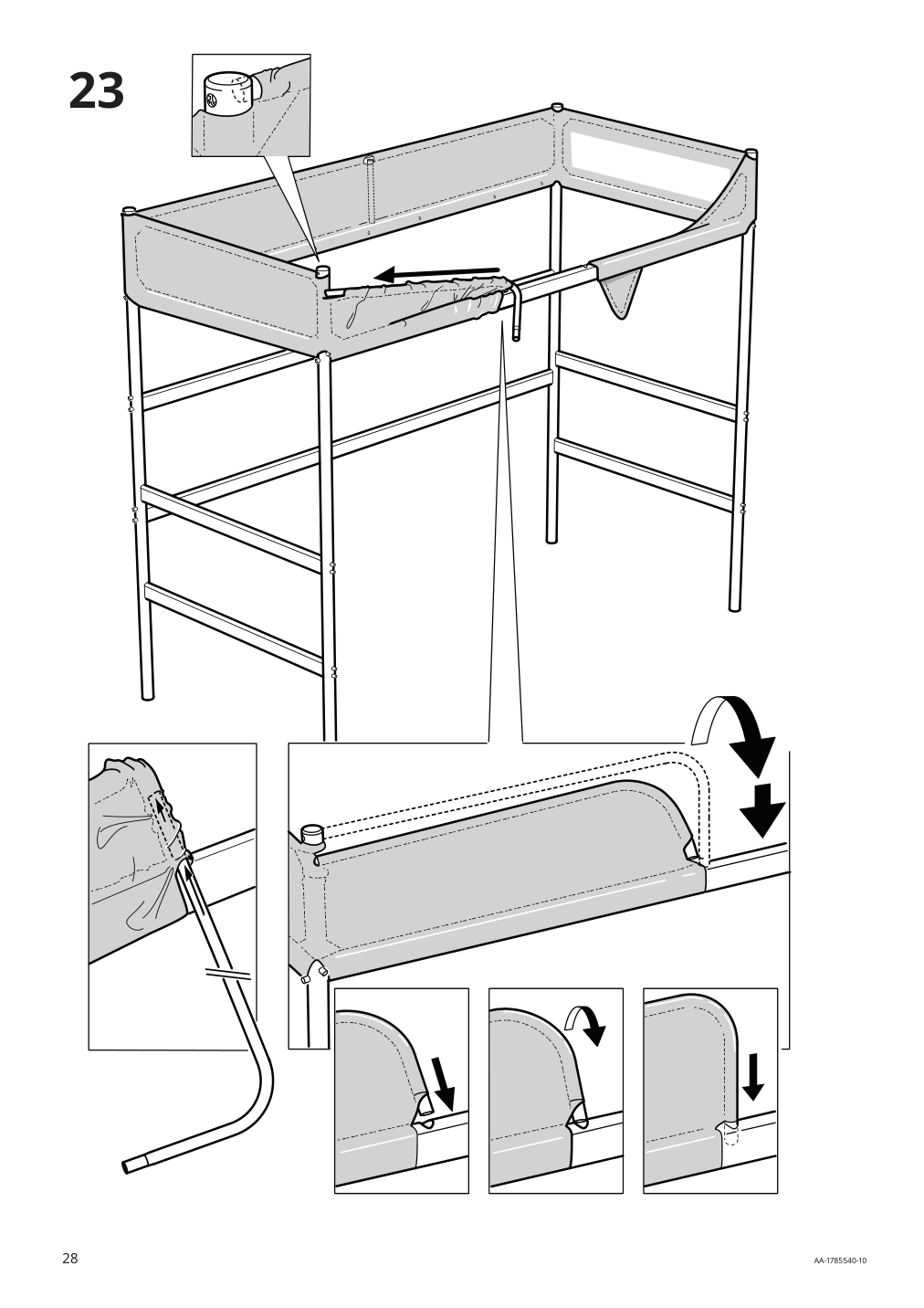 Assembly instructions for IKEA Tuffing loft bed frame dark gray | Page 28 - IKEA TUFFING loft bed frame 902.994.49