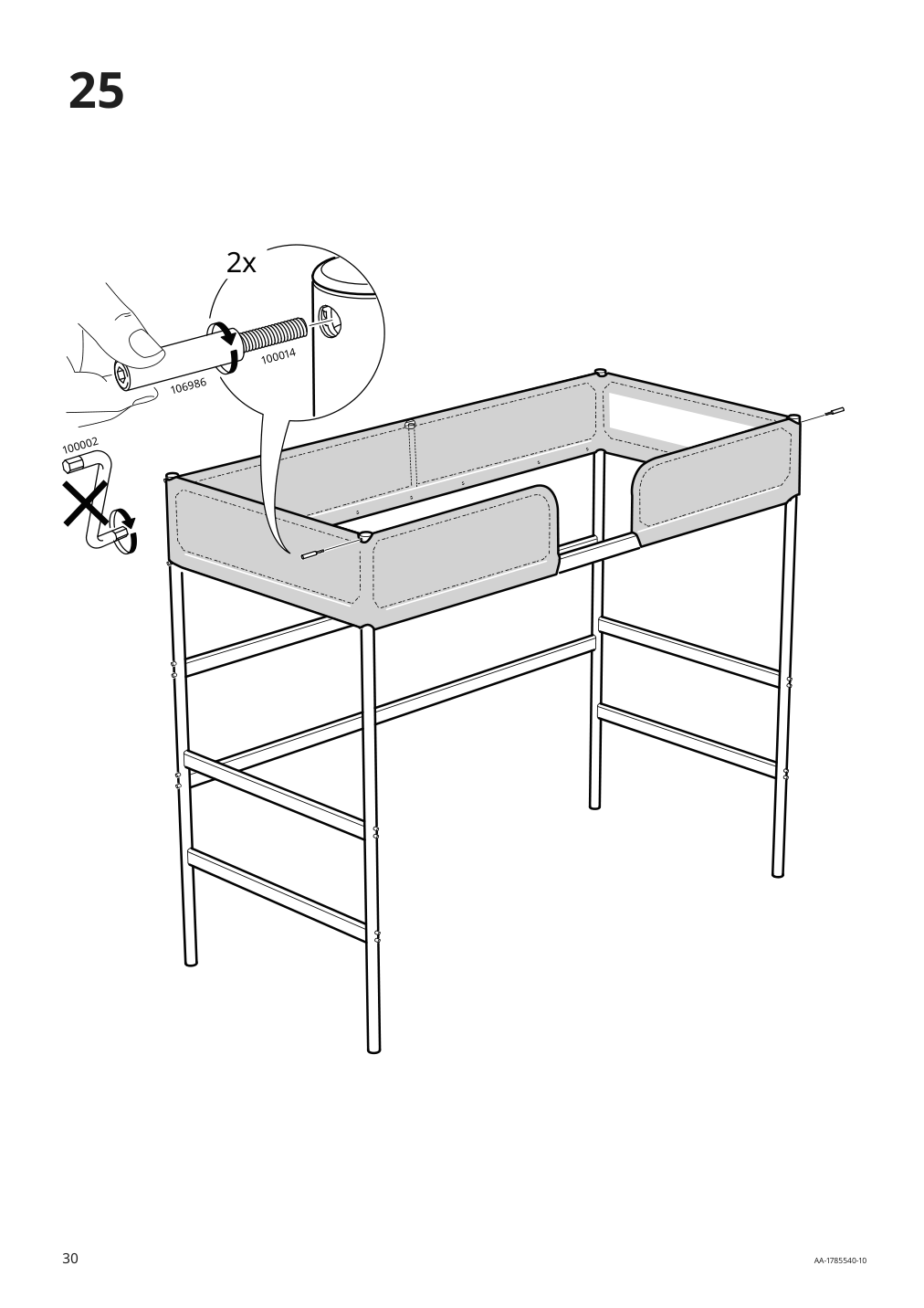 Assembly instructions for IKEA Tuffing loft bed frame dark gray | Page 30 - IKEA TUFFING loft bed frame 902.994.49