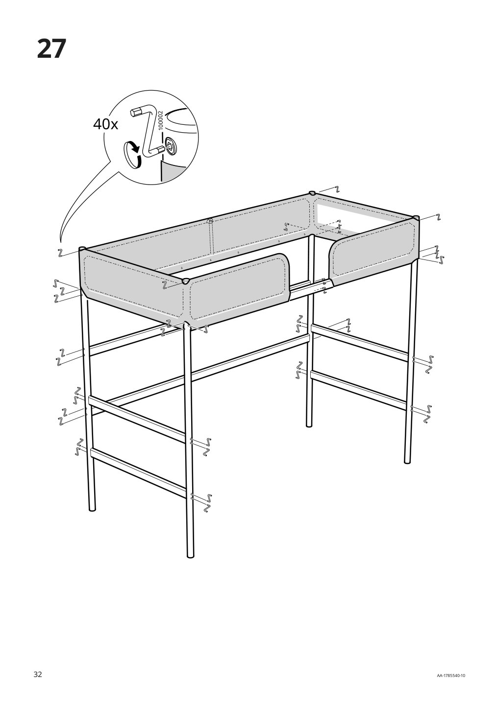 Assembly instructions for IKEA Tuffing loft bed frame dark gray | Page 32 - IKEA TUFFING loft bed frame 902.994.49