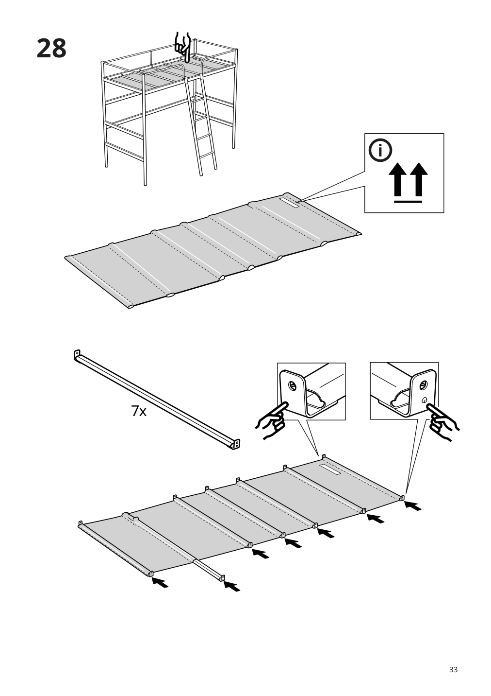 Assembly instructions for IKEA Tuffing loft bed frame dark gray | Page 33 - IKEA TUFFING loft bed frame 902.994.49