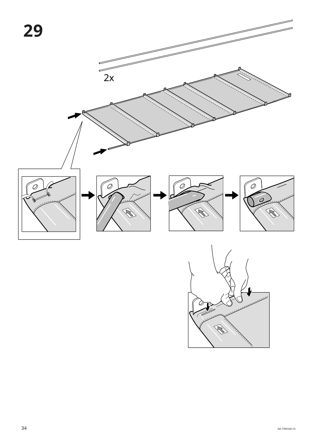 Assembly instructions for IKEA Tuffing loft bed frame dark gray | Page 34 - IKEA TUFFING loft bed frame 902.994.49