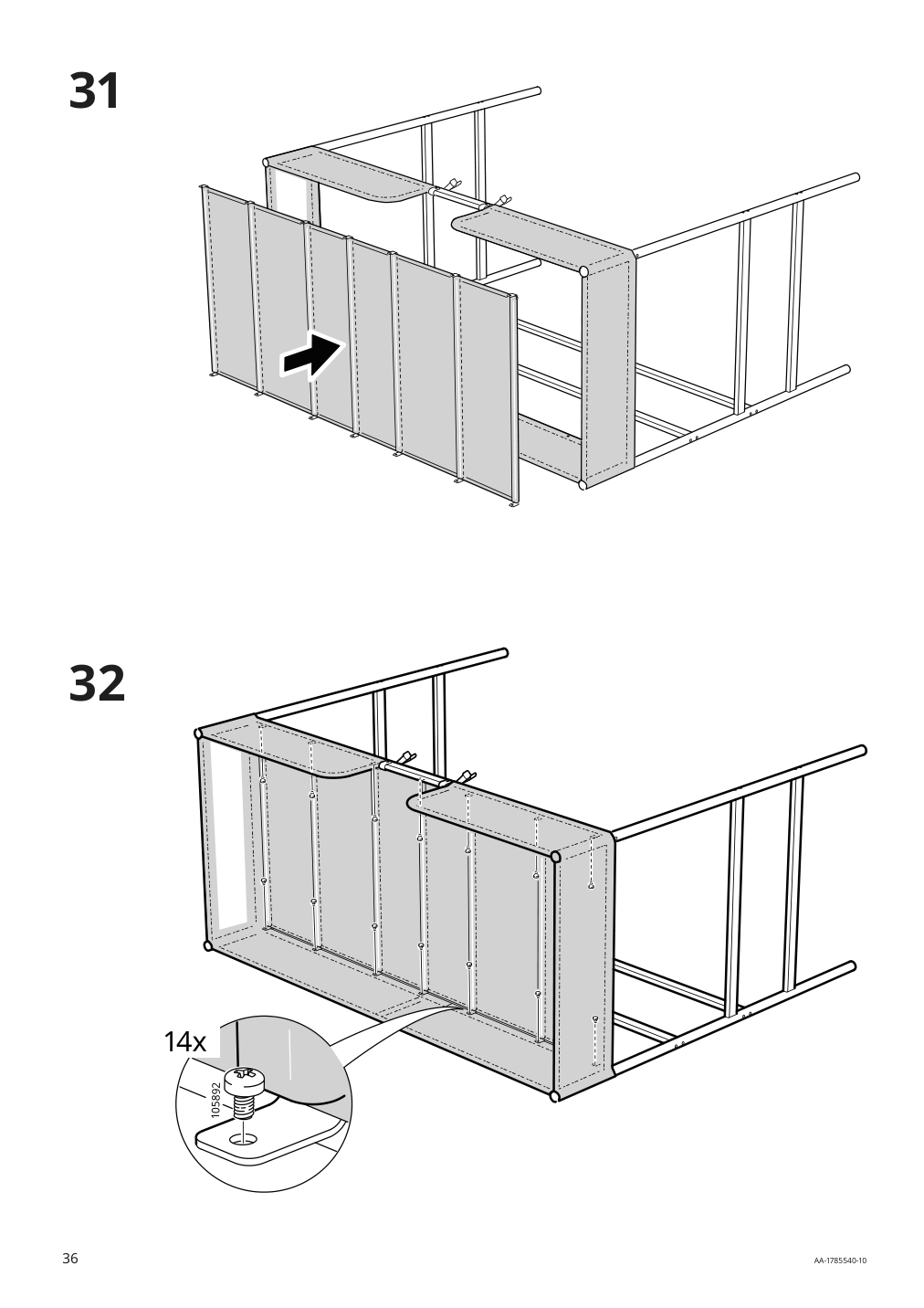 Assembly instructions for IKEA Tuffing loft bed frame dark gray | Page 36 - IKEA TUFFING loft bed frame 902.994.49