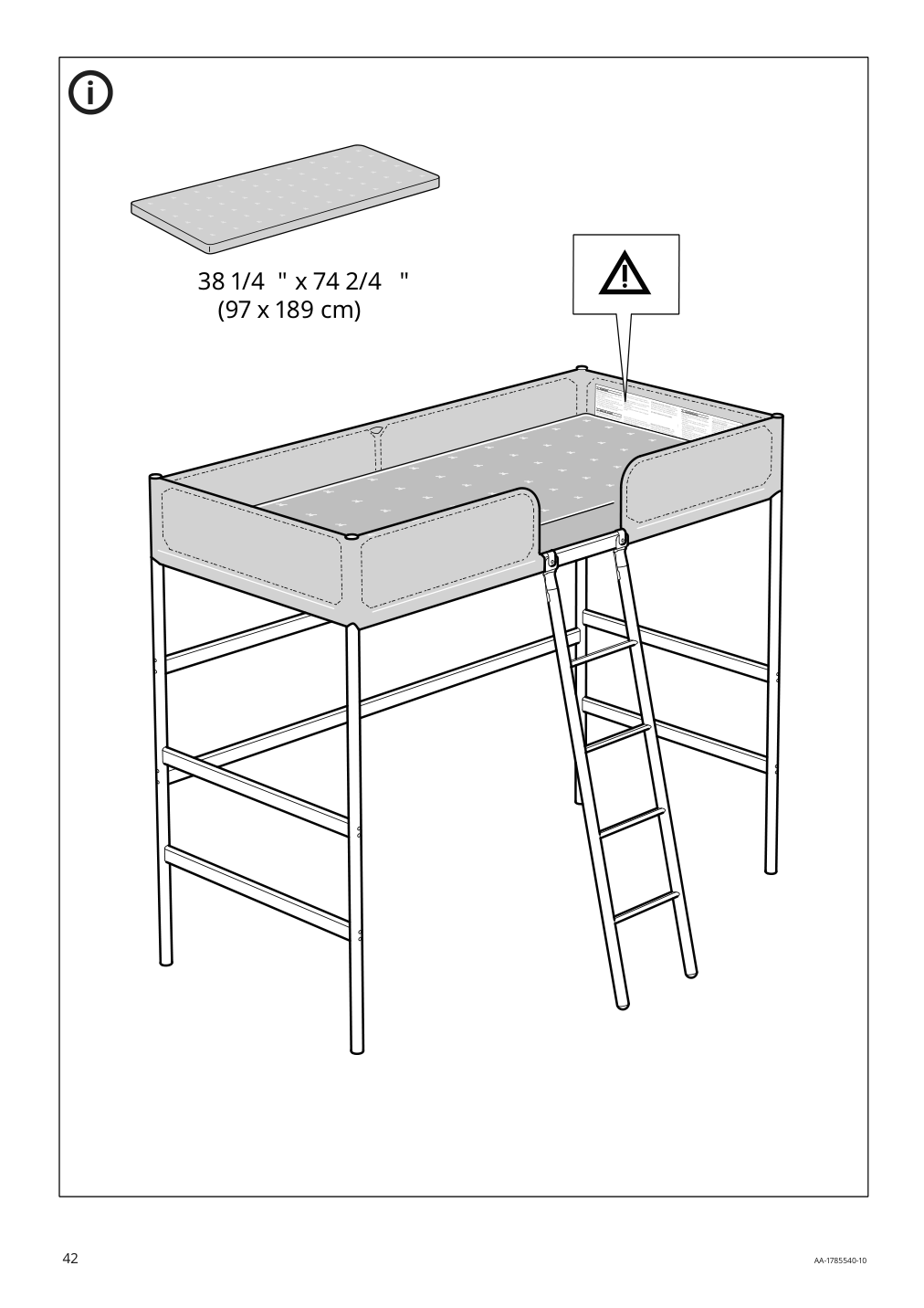 Assembly instructions for IKEA Tuffing loft bed frame dark gray | Page 42 - IKEA TUFFING loft bed frame 902.994.49